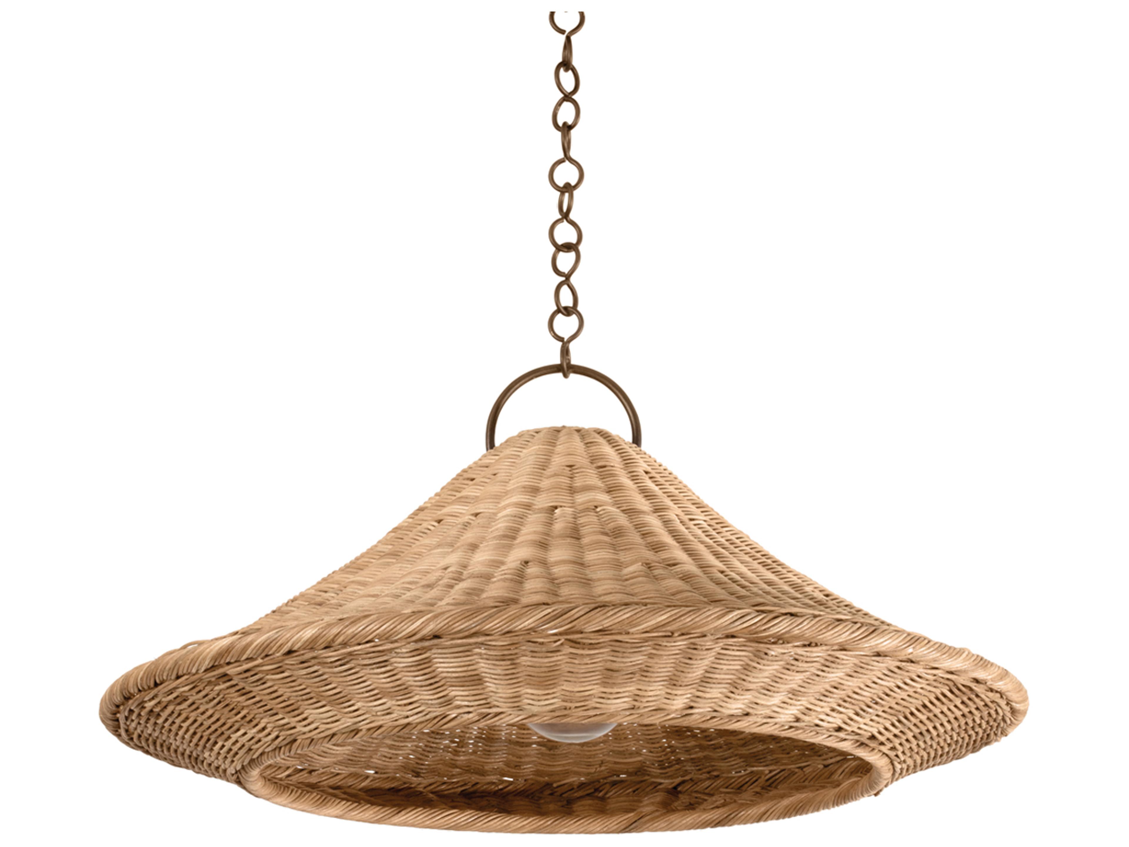 Baychester 1-Light Bronze Leaf Brown Pendant