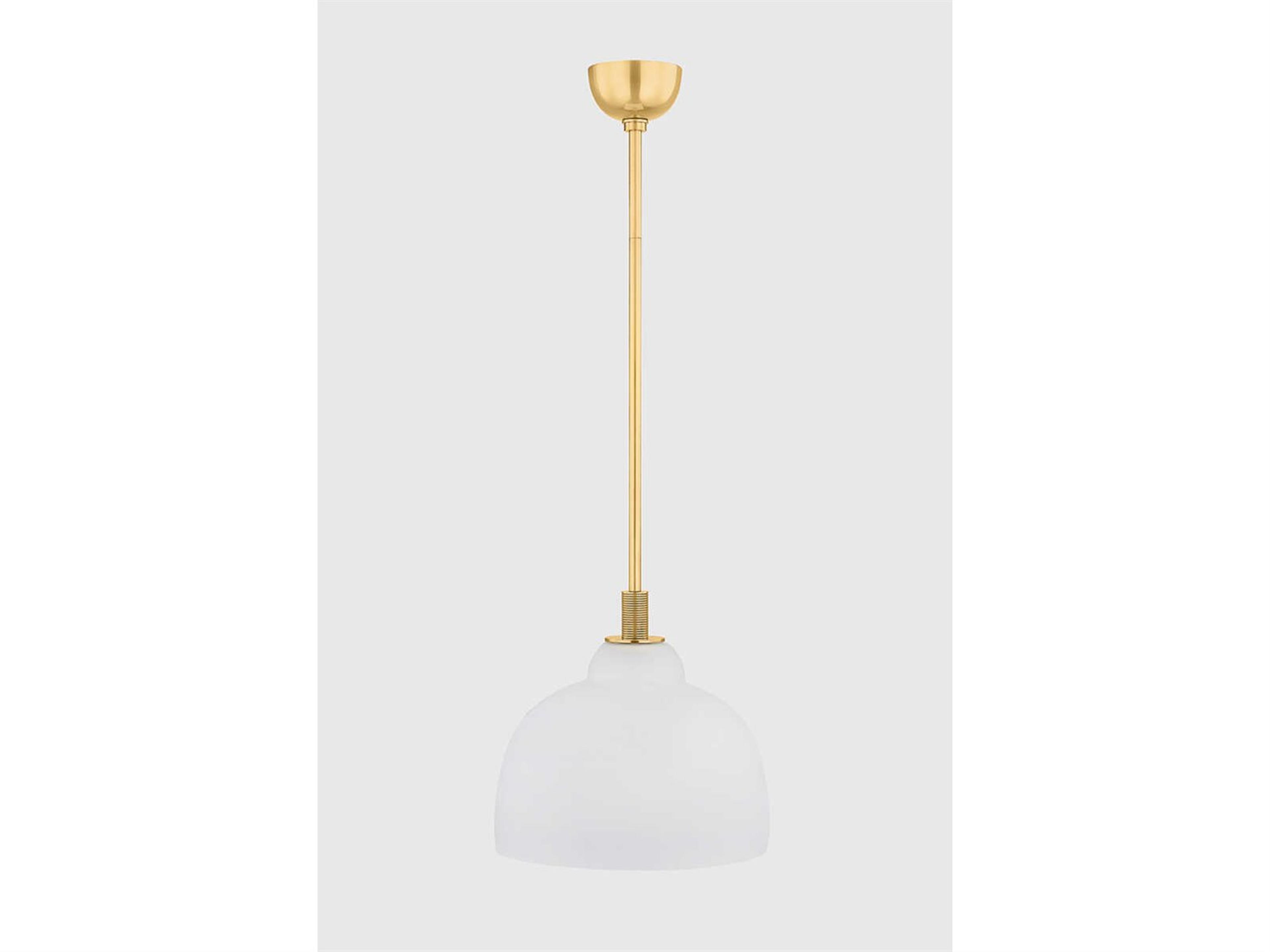 Hudson Valley Oberon 1-Light Aged Brass Dome Pendant