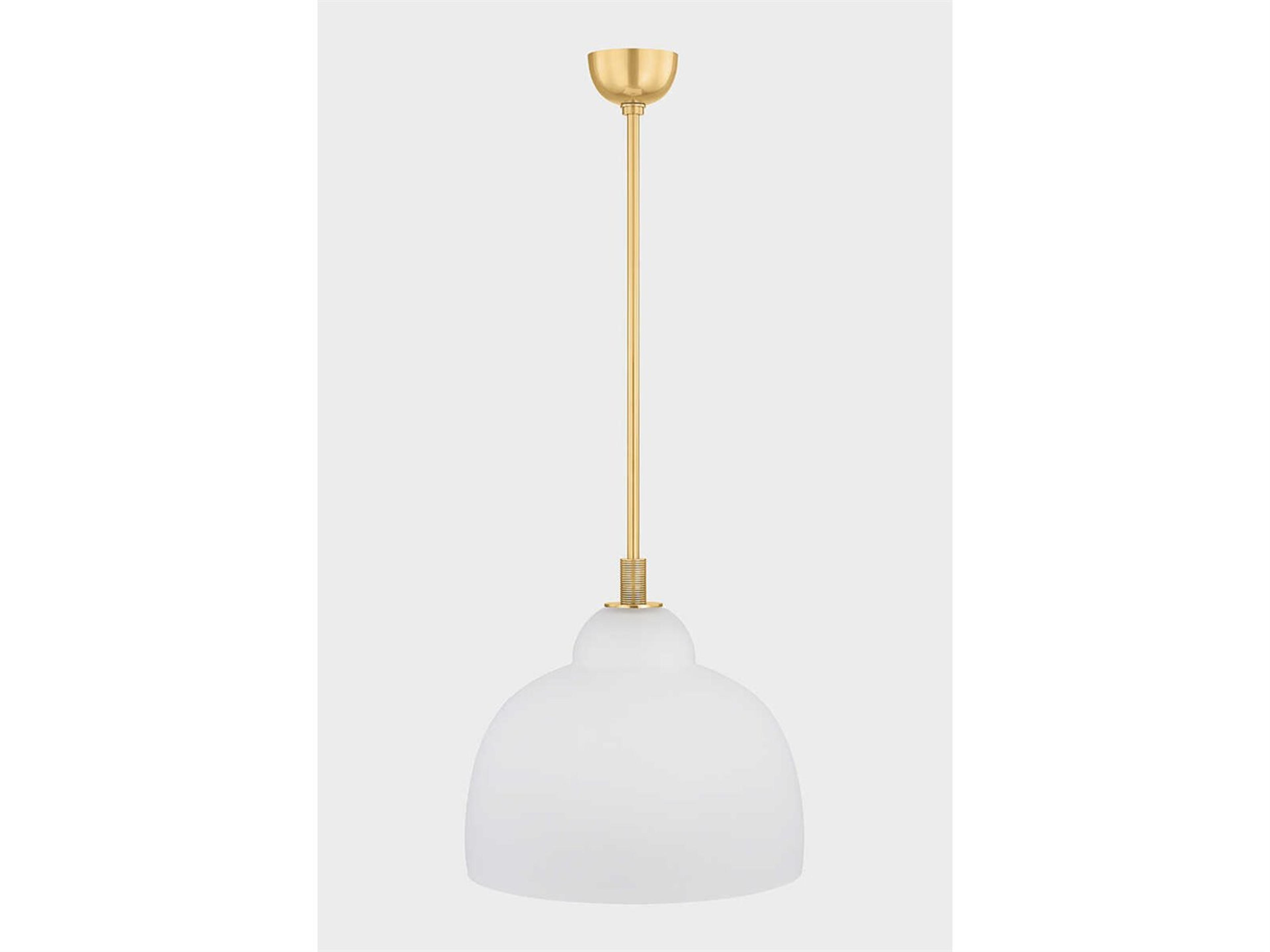 Hudson Valley Oberon 1-Light Aged Brass Dome Pendant