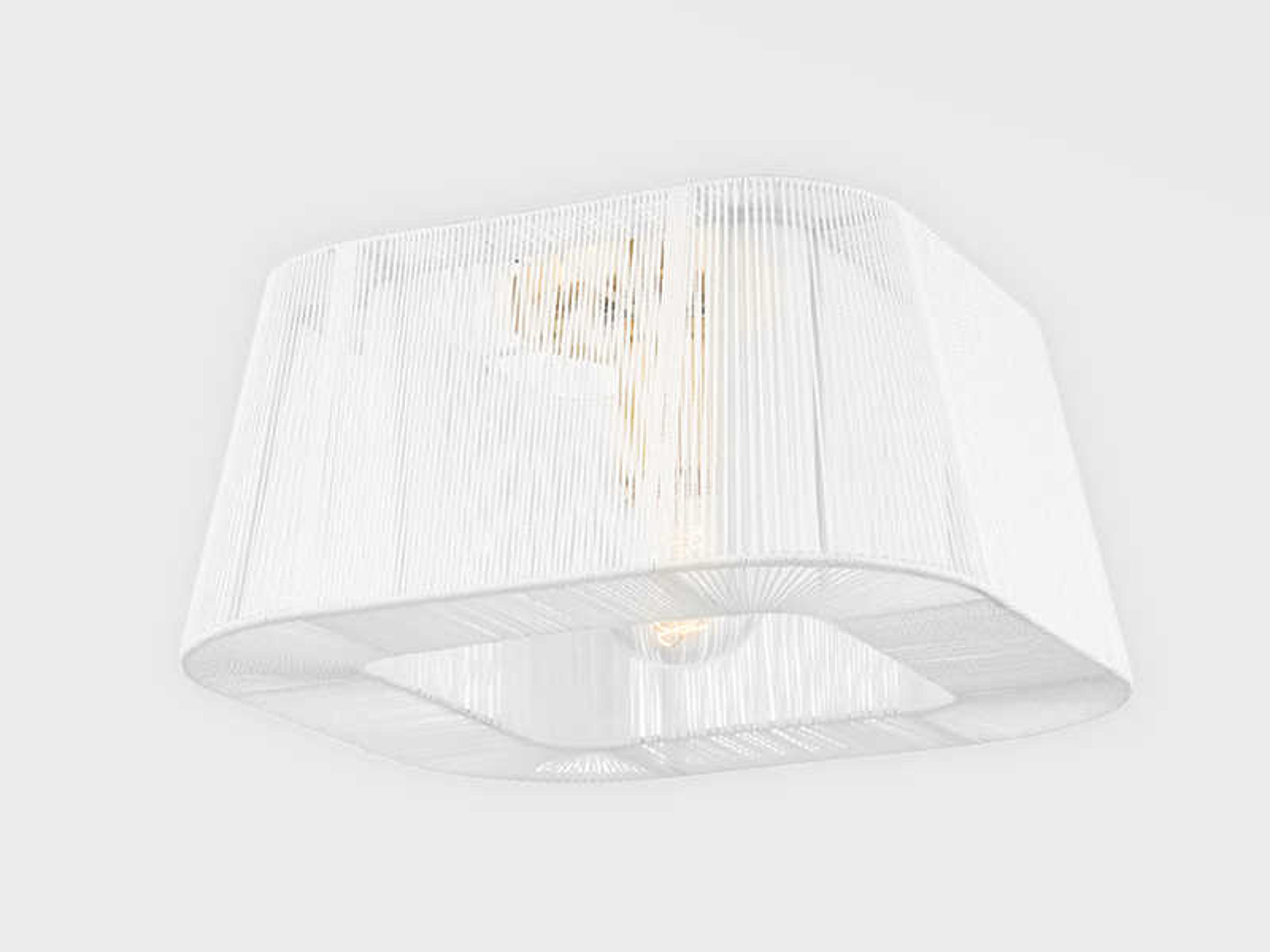 Hudson Valley Verona Beach 1-Light Aged Brass Geometric Flush Mount