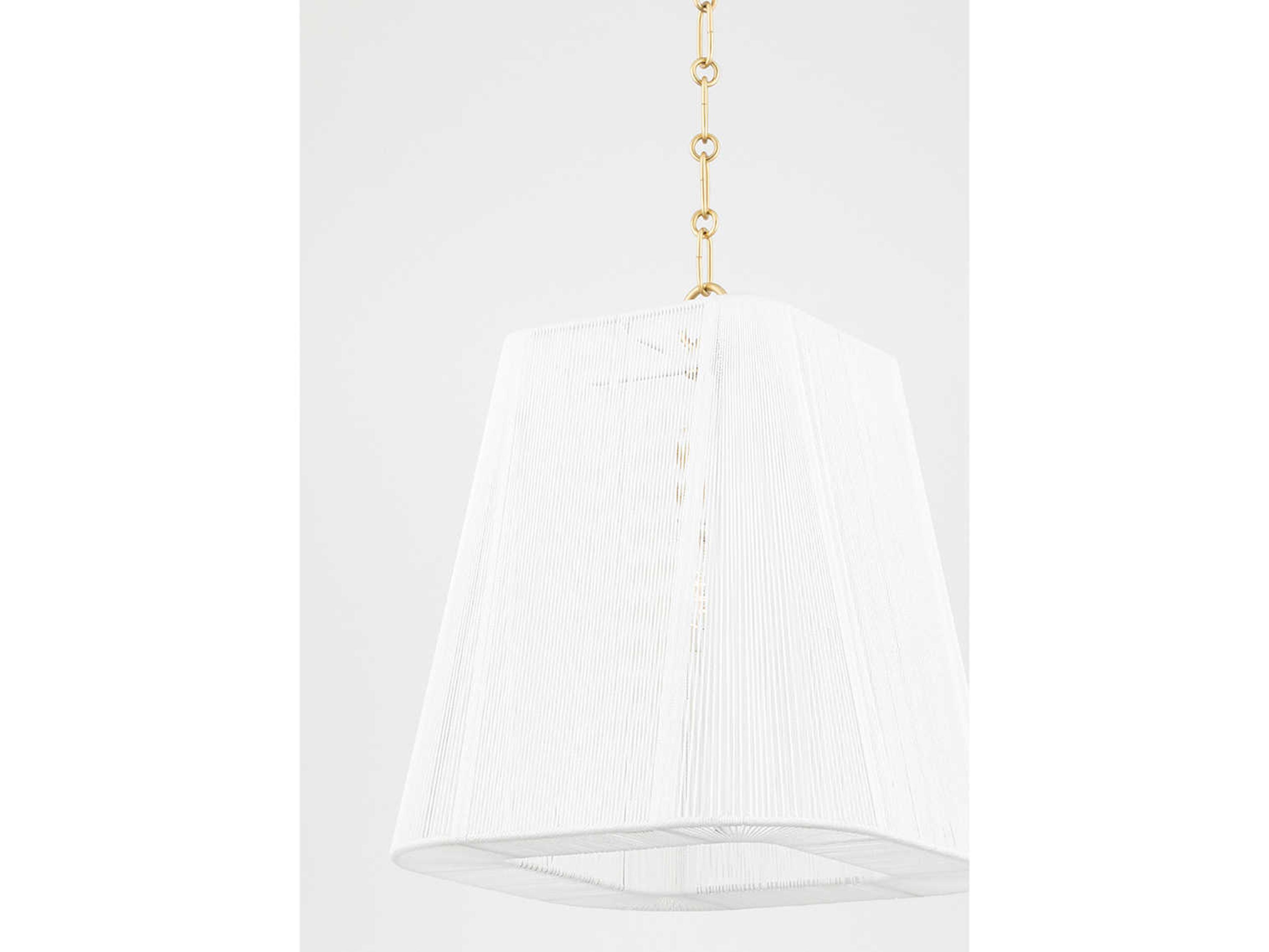 Hudson Valley Verona Beach 1-Light Aged Brass Pendant