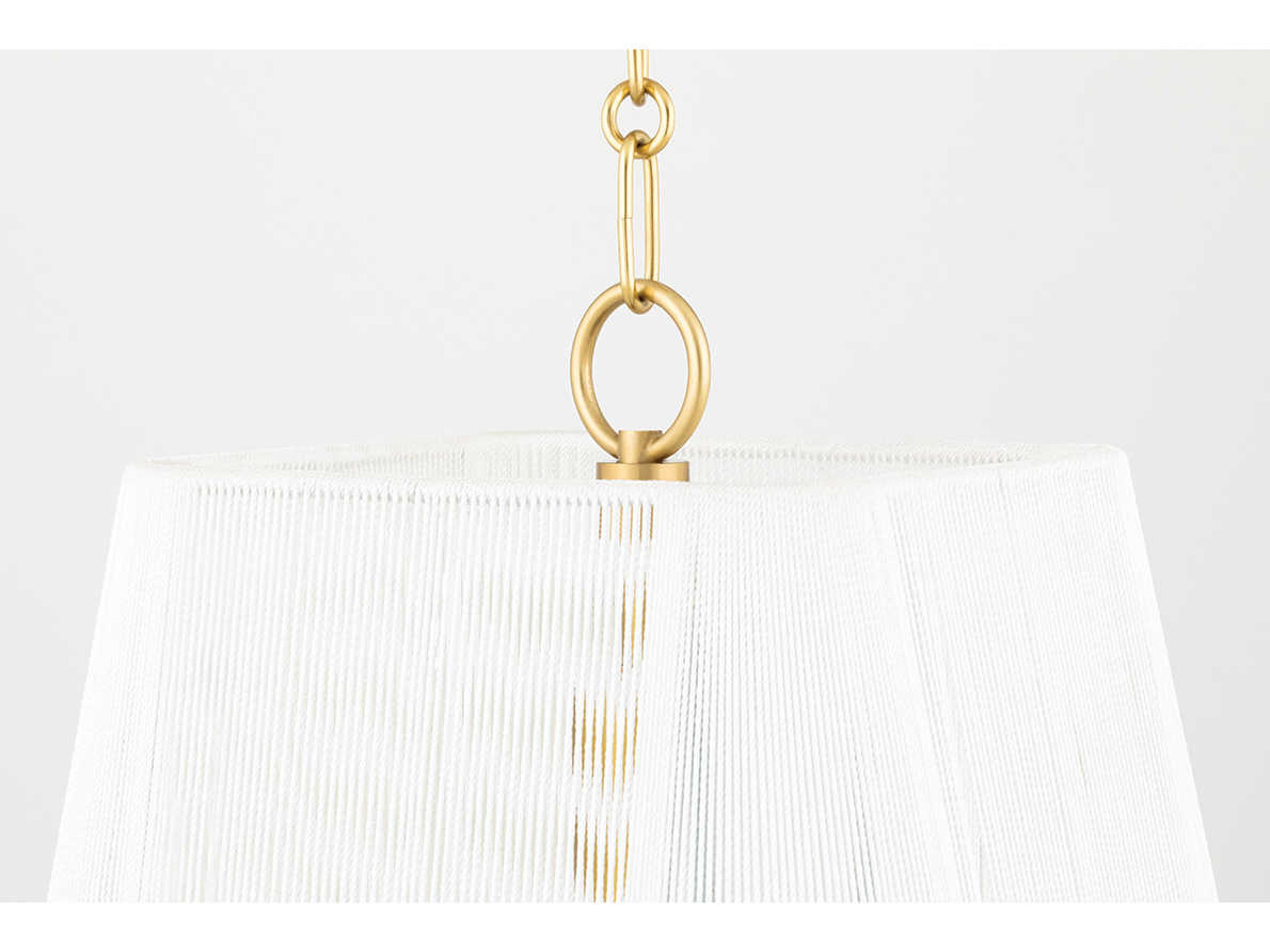 Hudson Valley Verona Beach 1-Light Aged Brass Pendant