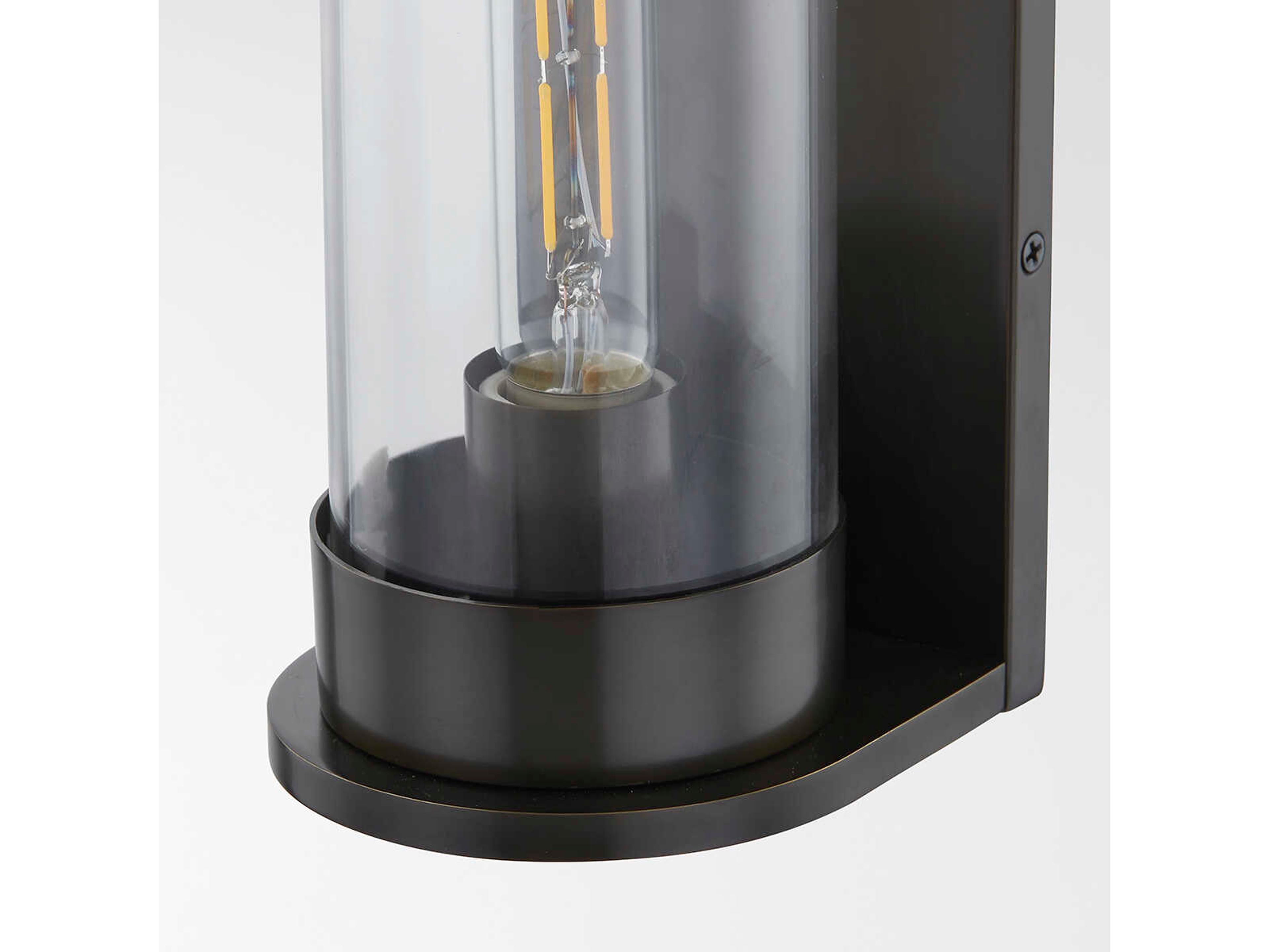 Hudson Valley Irwin 1-Light Distressed Bronze Glass Wall Sconce