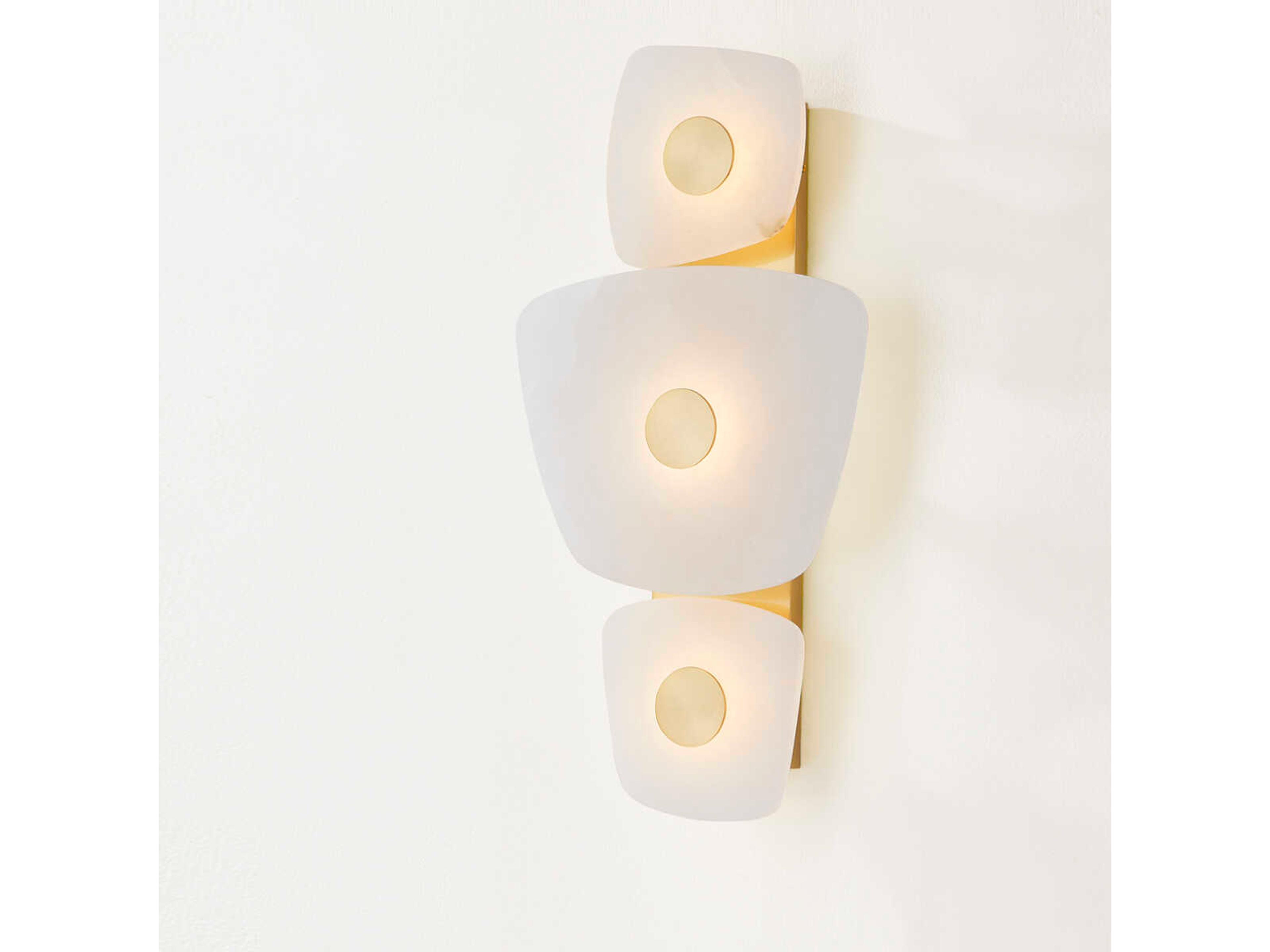 Hudson Valley Holmdel 3-Light Aged Brass Wall Sconce