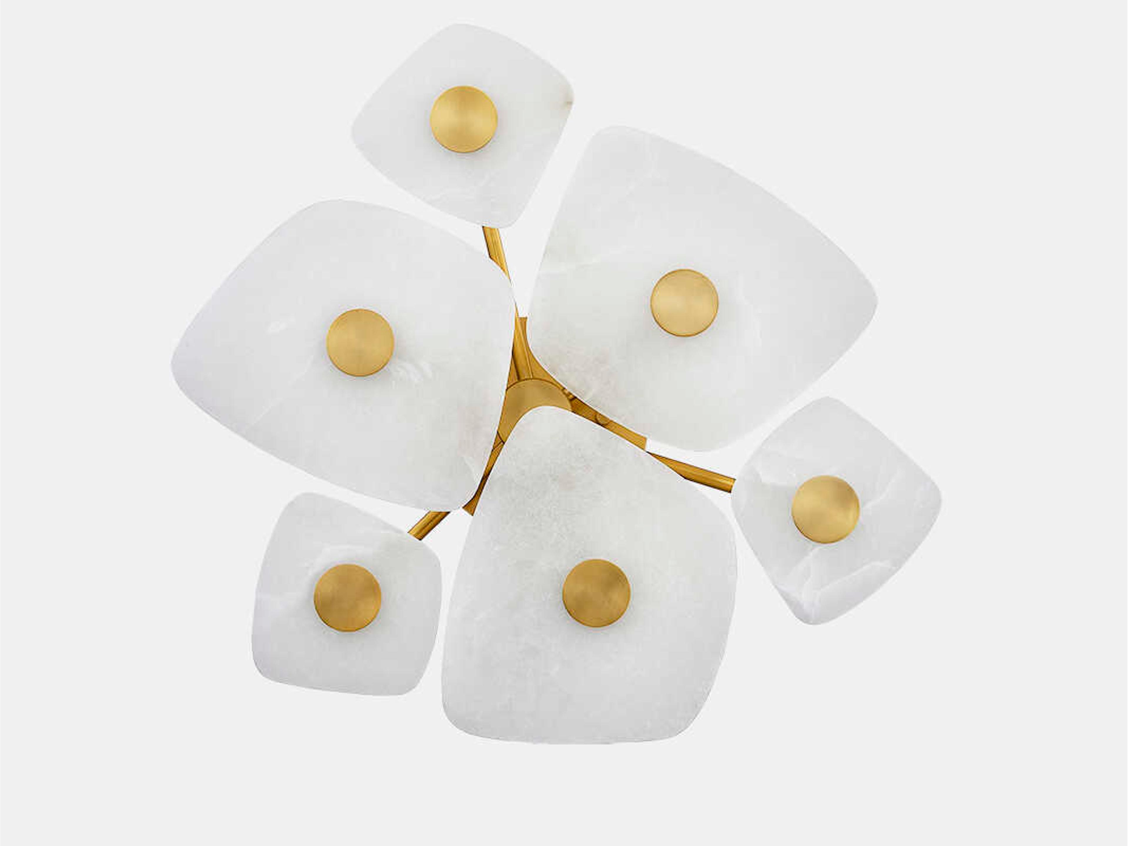 Hudson Valley Holmdel 6-Light Aged Brass Semi Flush Mount