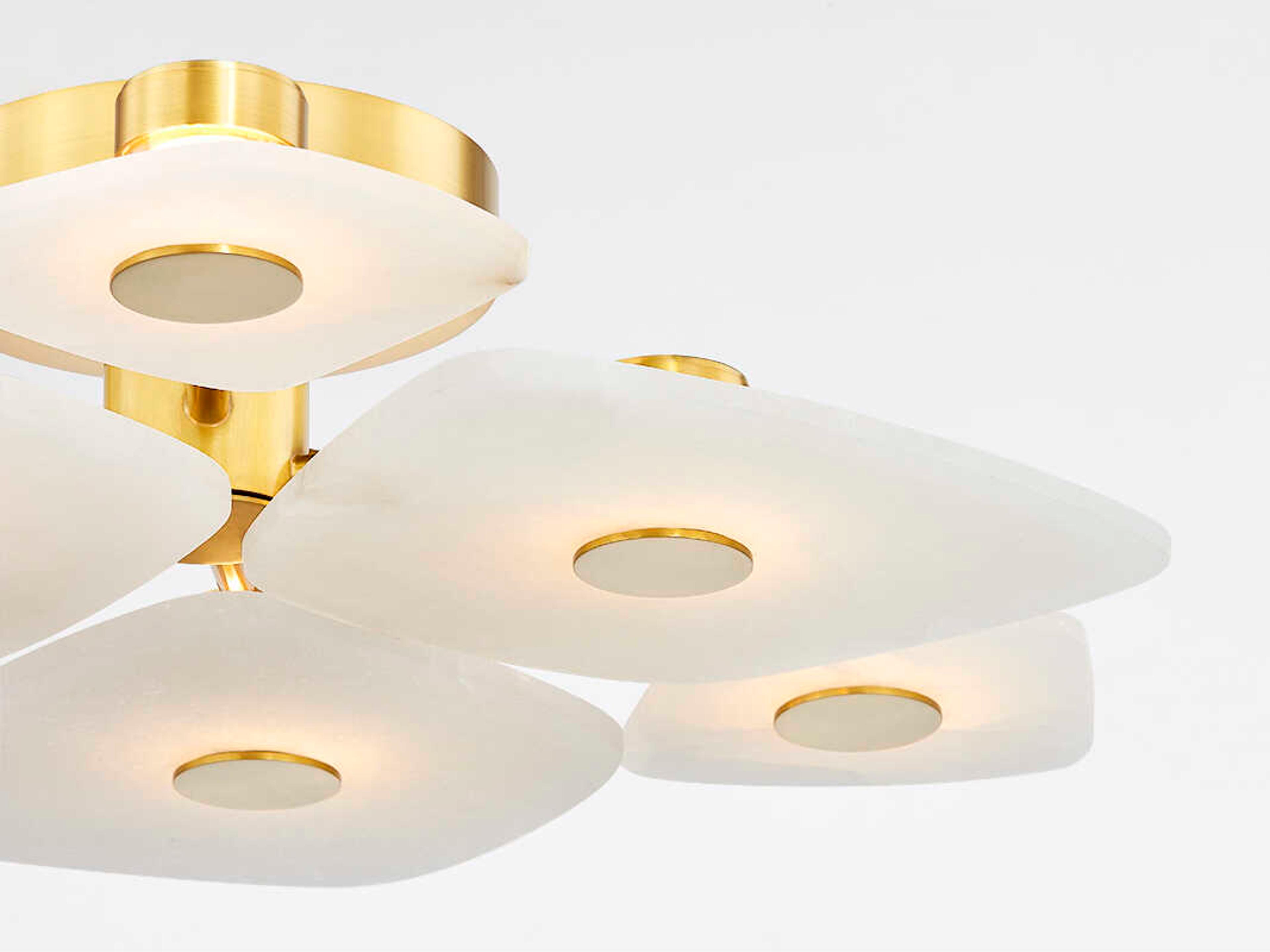 Hudson Valley Holmdel 6-Light Aged Brass Semi Flush Mount