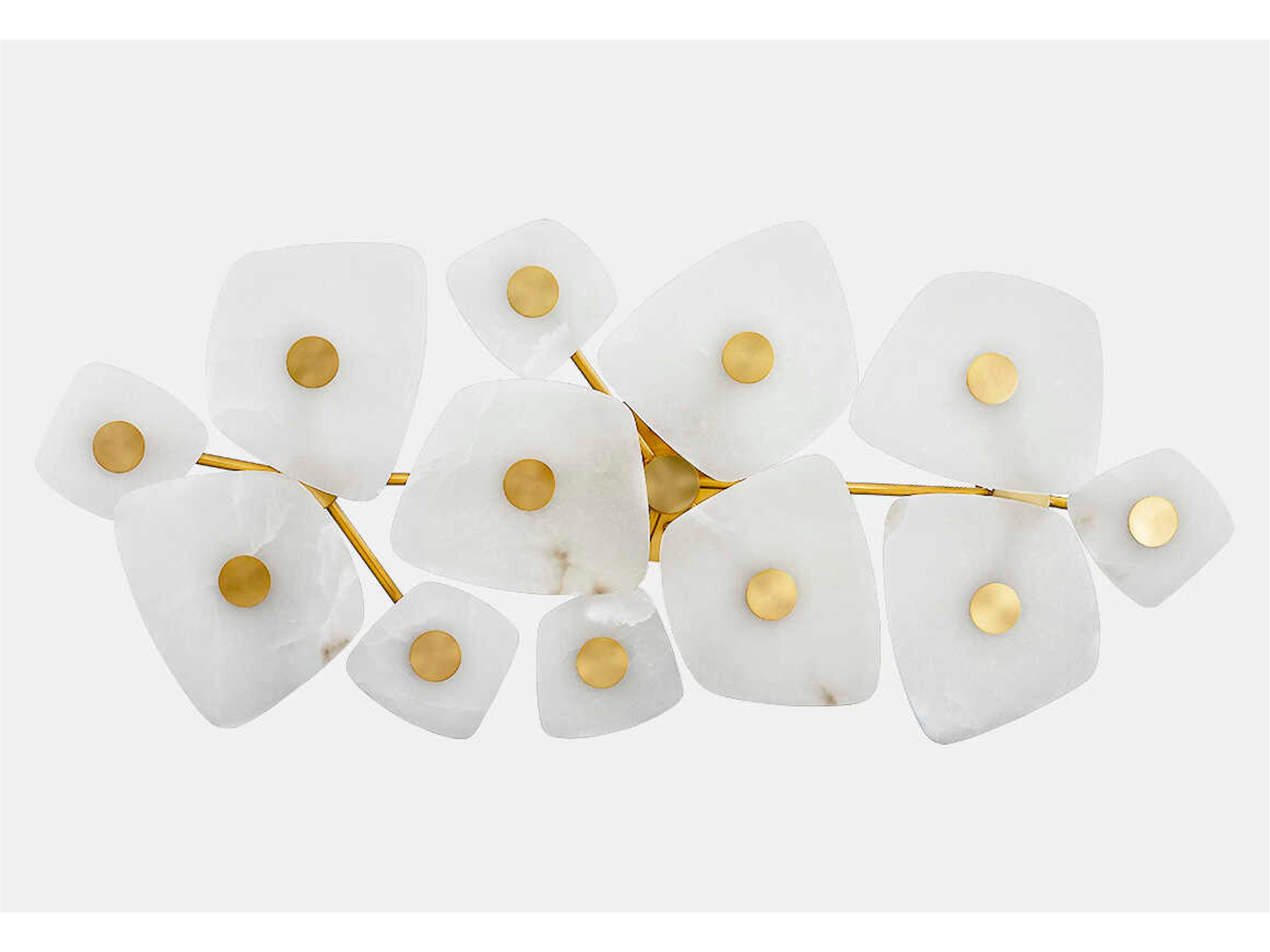 Hudson Valley Holmdel 12-Light Aged Brass Semi Flush Mount