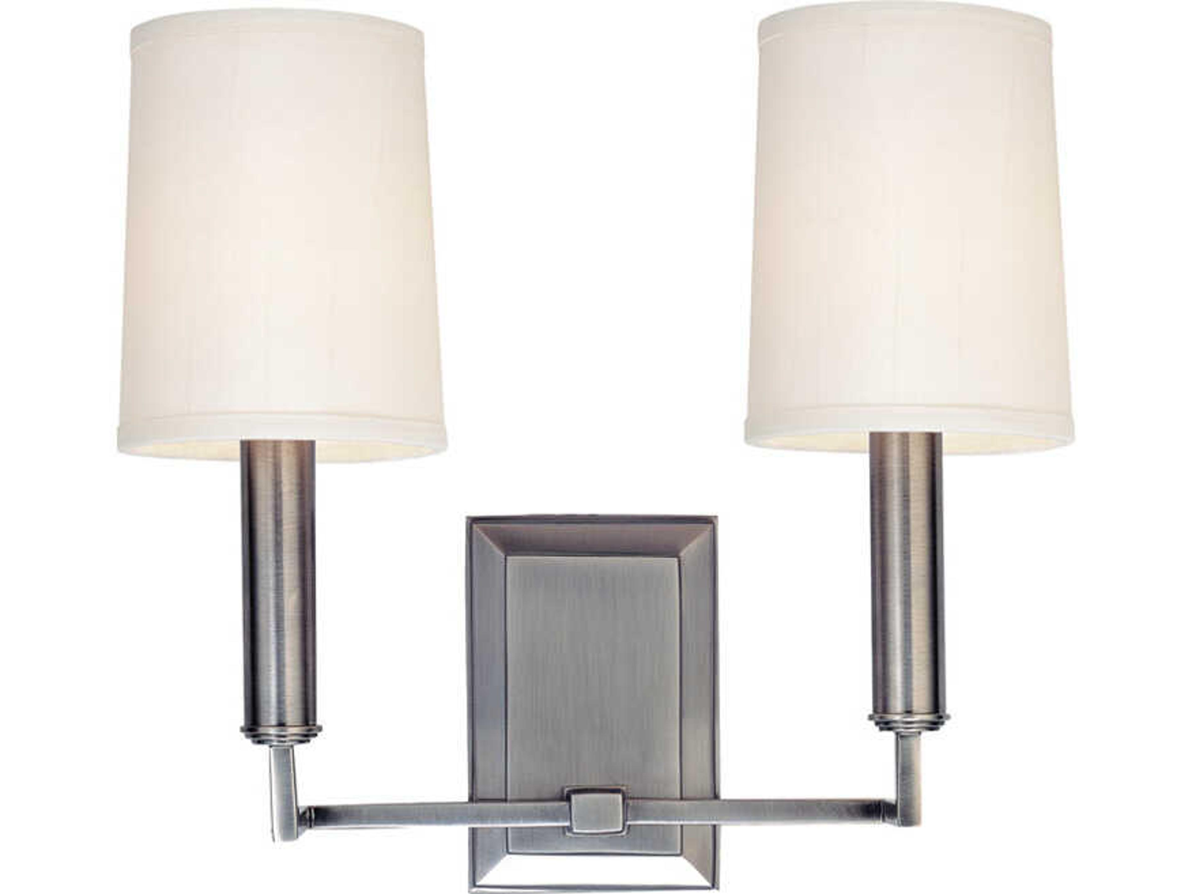 Clinton 2-Light Polished Nickel Wall Sconce