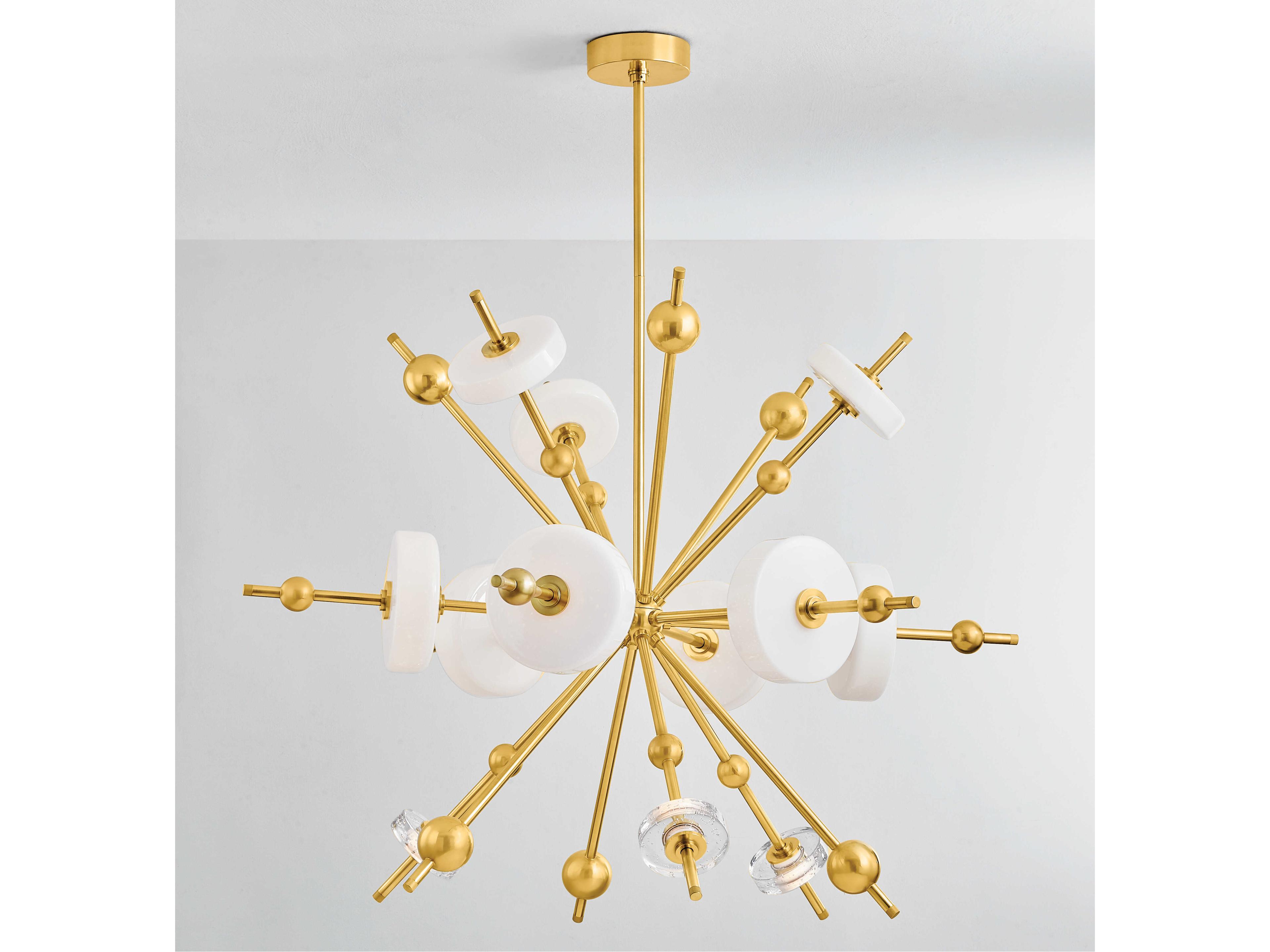 Hudson Valley Maynard 12-Light Aged Brass Sputnik Pendant