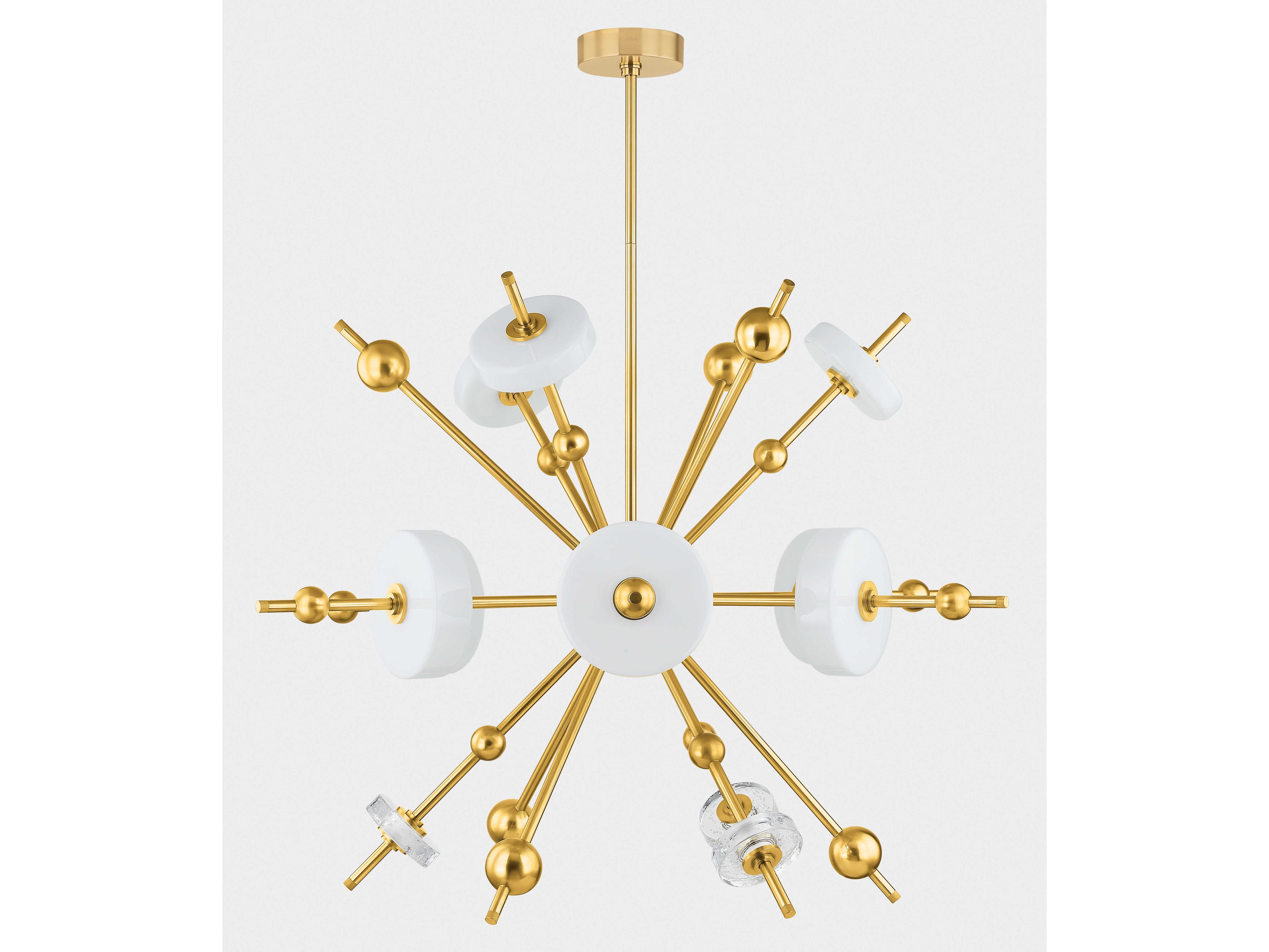 Hudson Valley Maynard 12-Light Aged Brass Sputnik Pendant