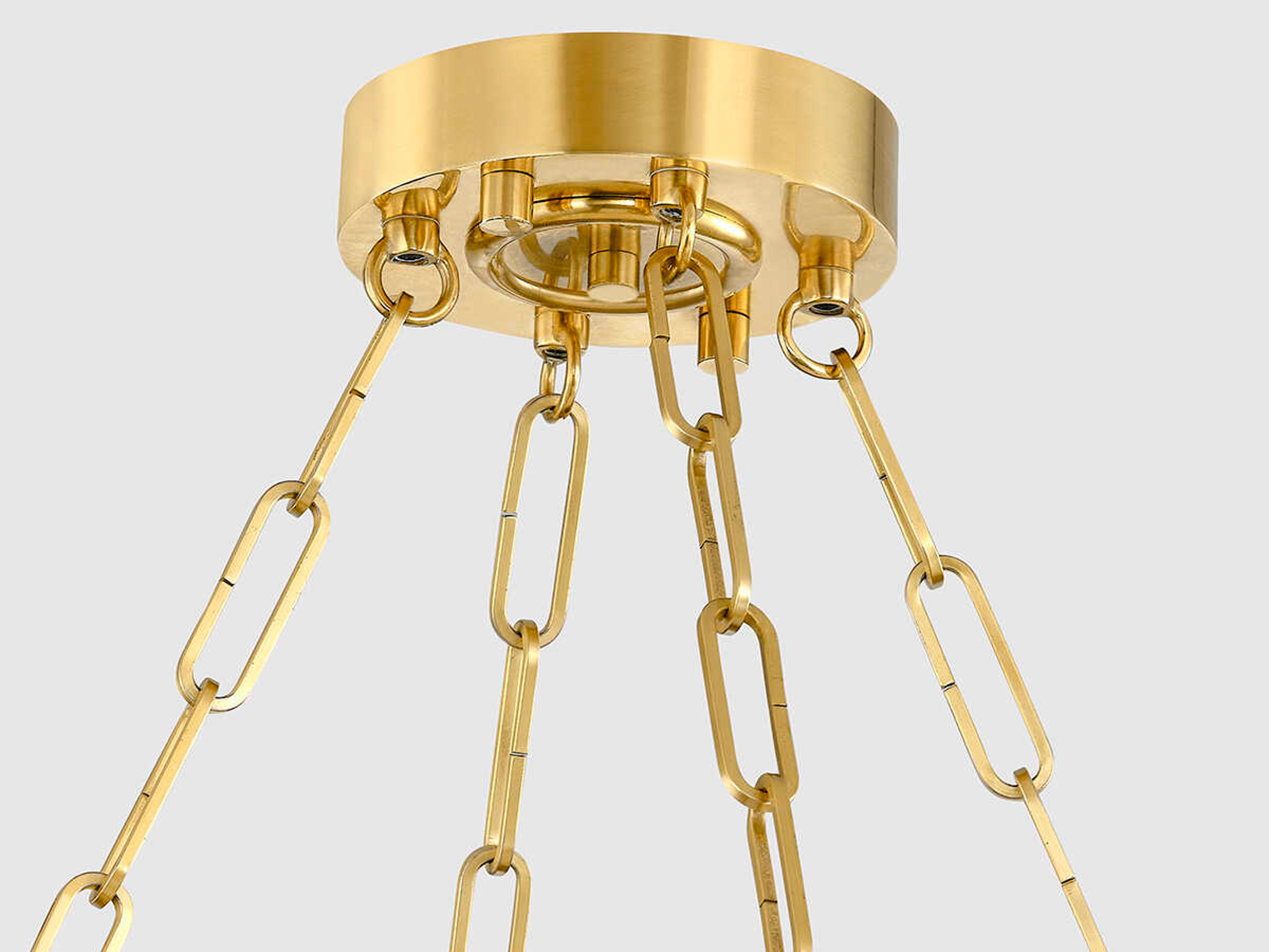 Hudson Valley Wingate 1-Light Aged Brass Round Pendant