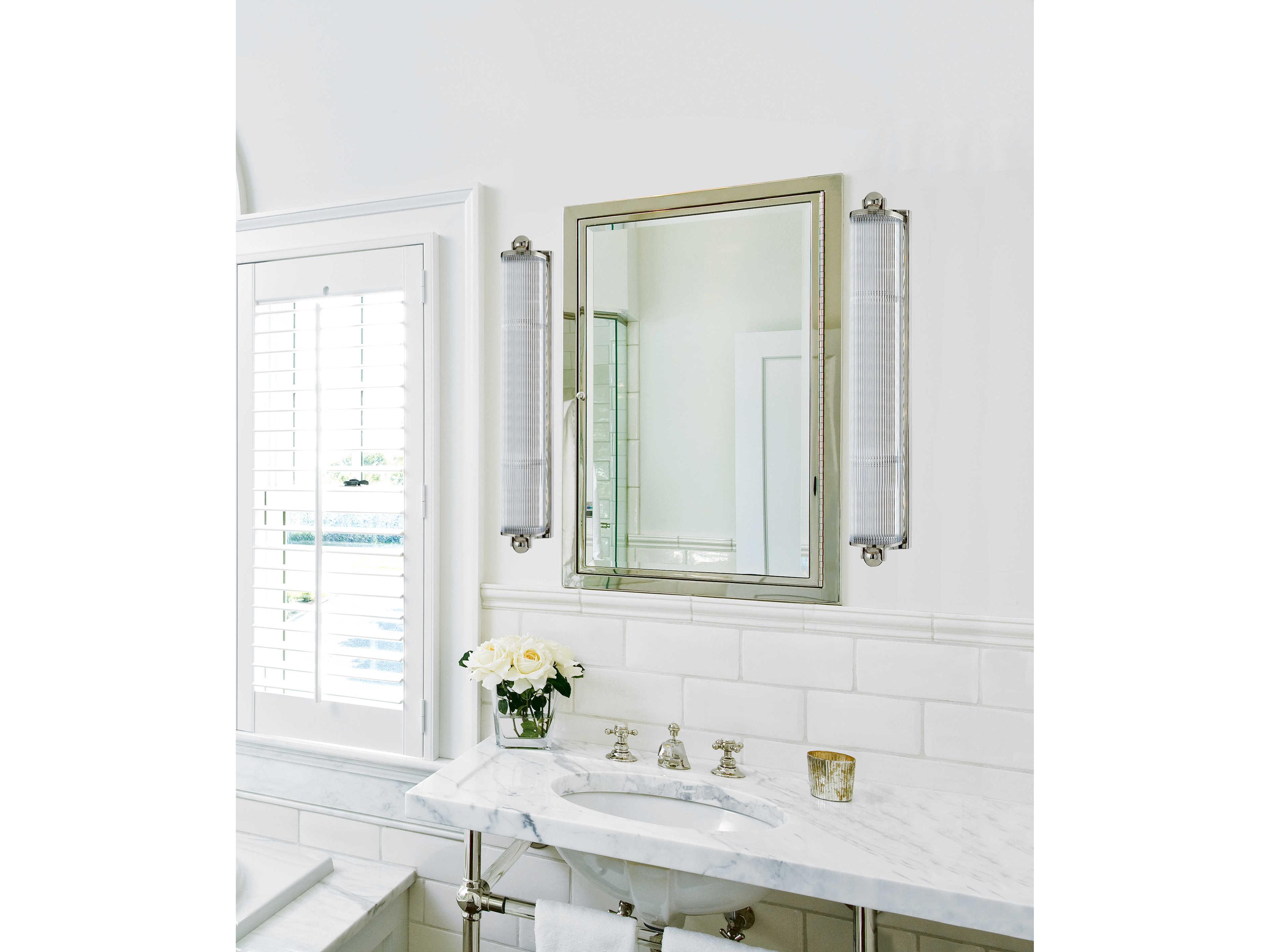 Hudson Valley Mclean 4-Light Polished Nickel Clear Glass Wall Sconce