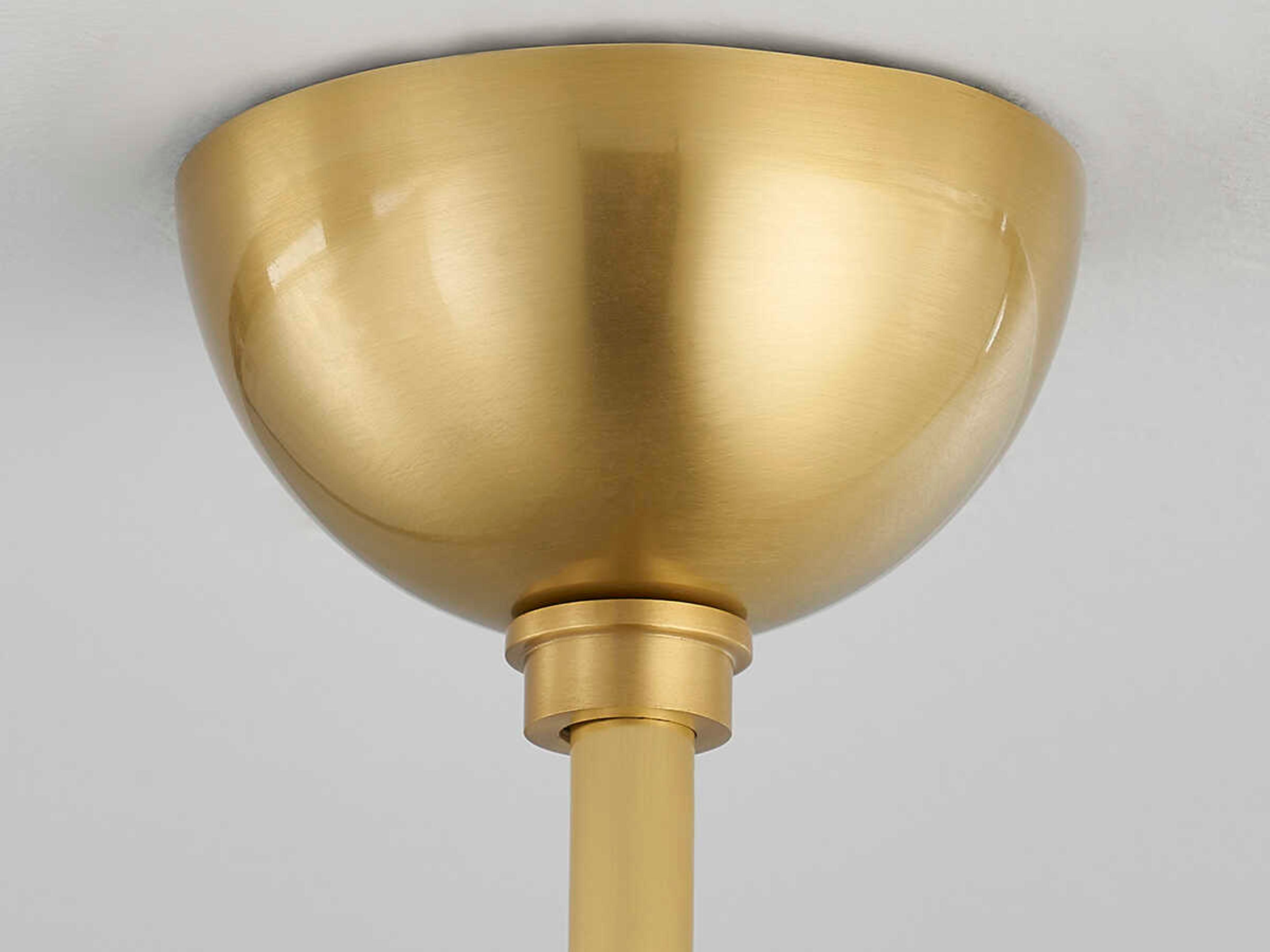 Hudson Valley Dorval 1-Light Aged Brass Bell Pendant