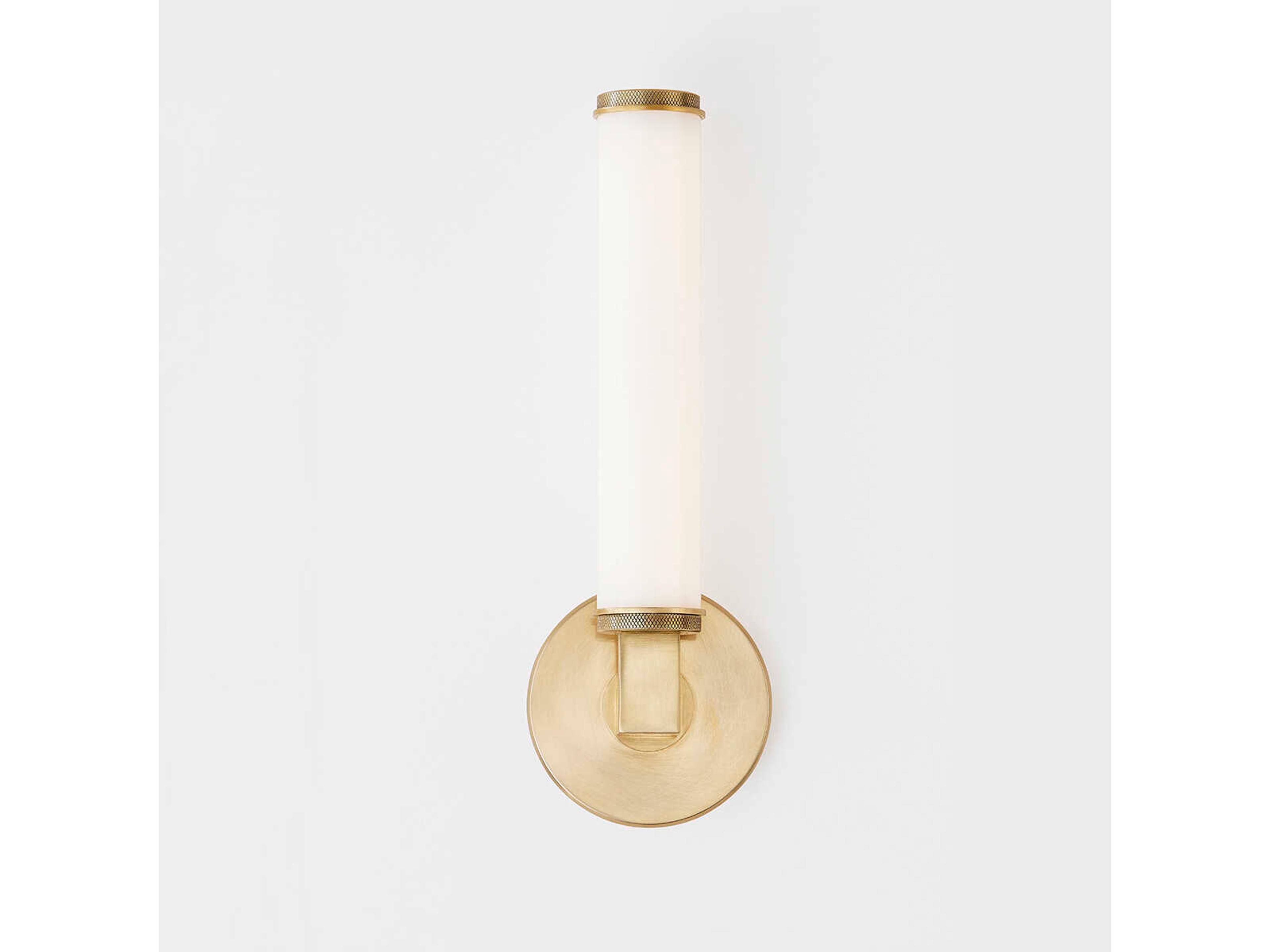 Hudson Valley Cromwell 1-Light Aged Brass Glass LED Wall Sconce