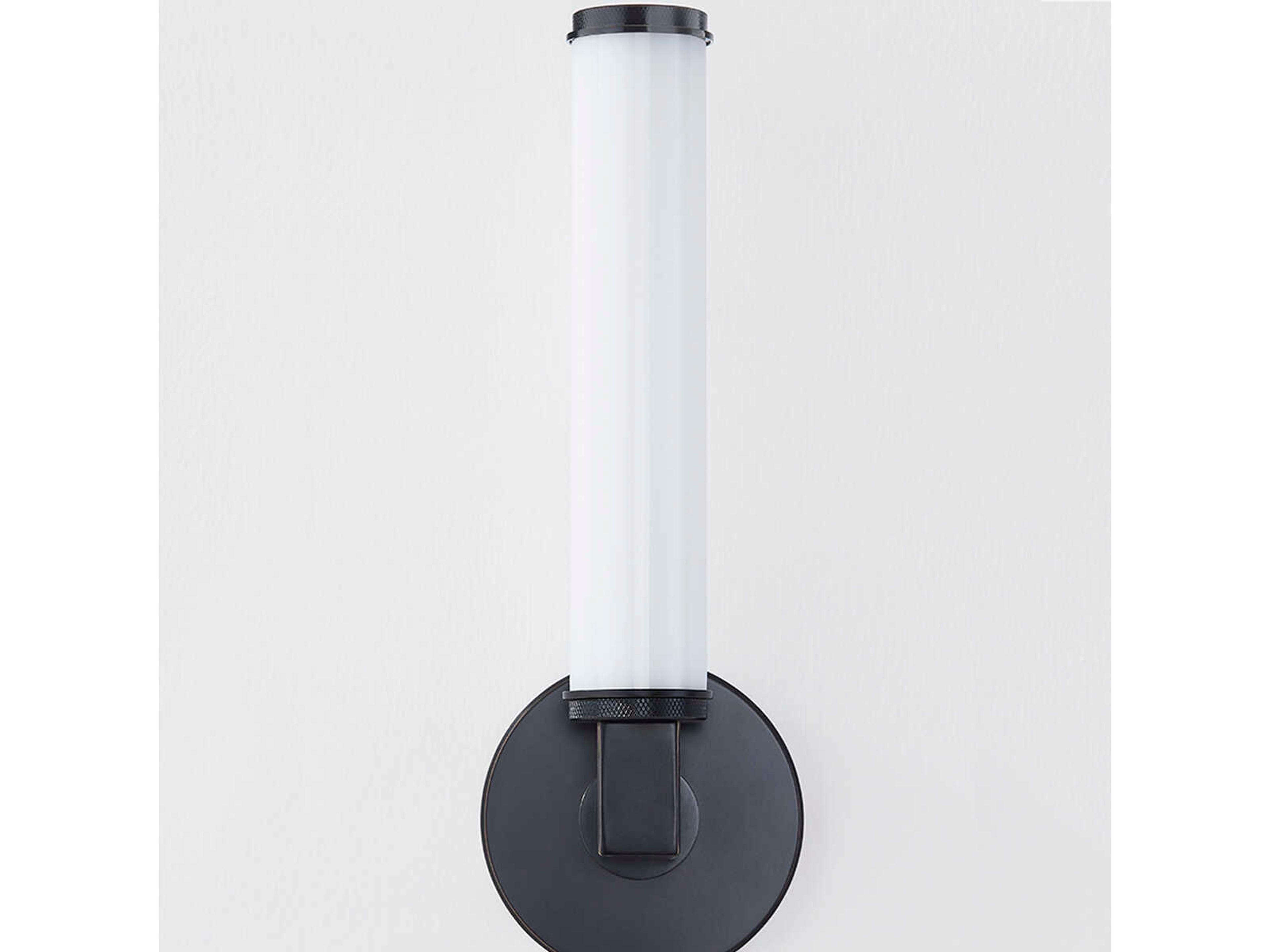 Hudson Valley Cromwell 1-Light Old Bronze Glass LED Wall Sconce