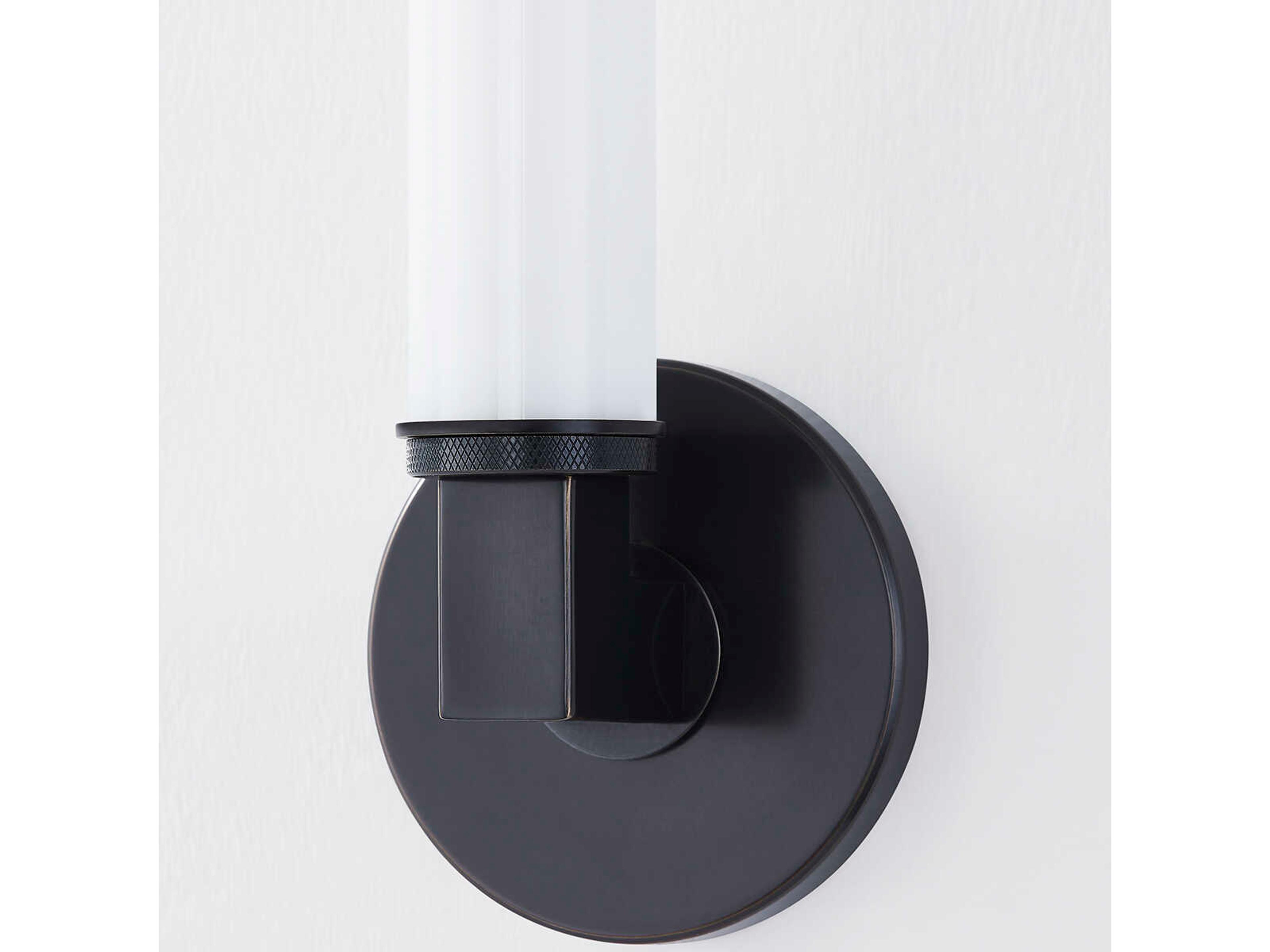 Hudson Valley Cromwell 1-Light Old Bronze Glass LED Wall Sconce