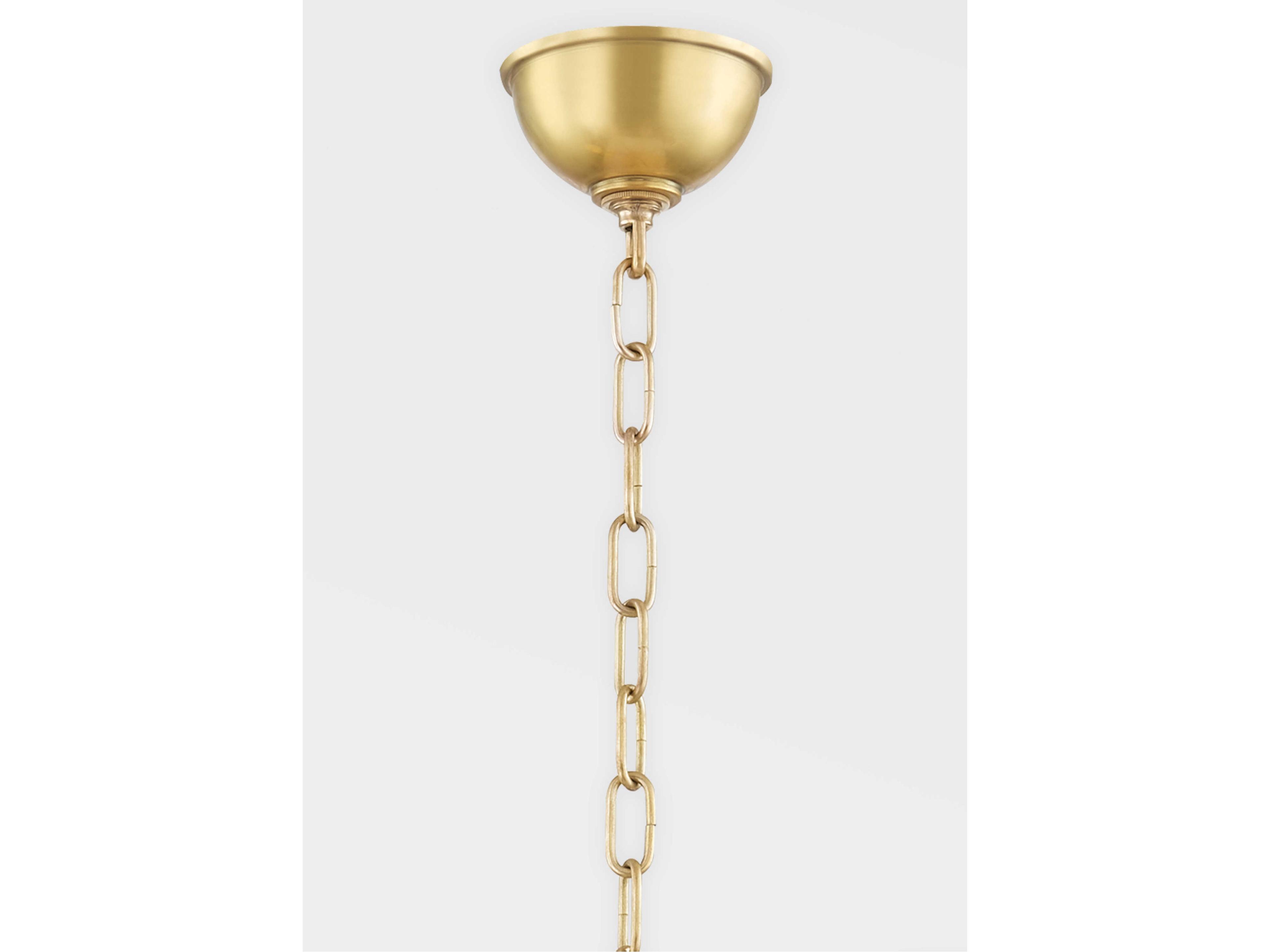 Hudson Valley Ripley 6-Light Aged Brass White LED Candelabra Chandelier