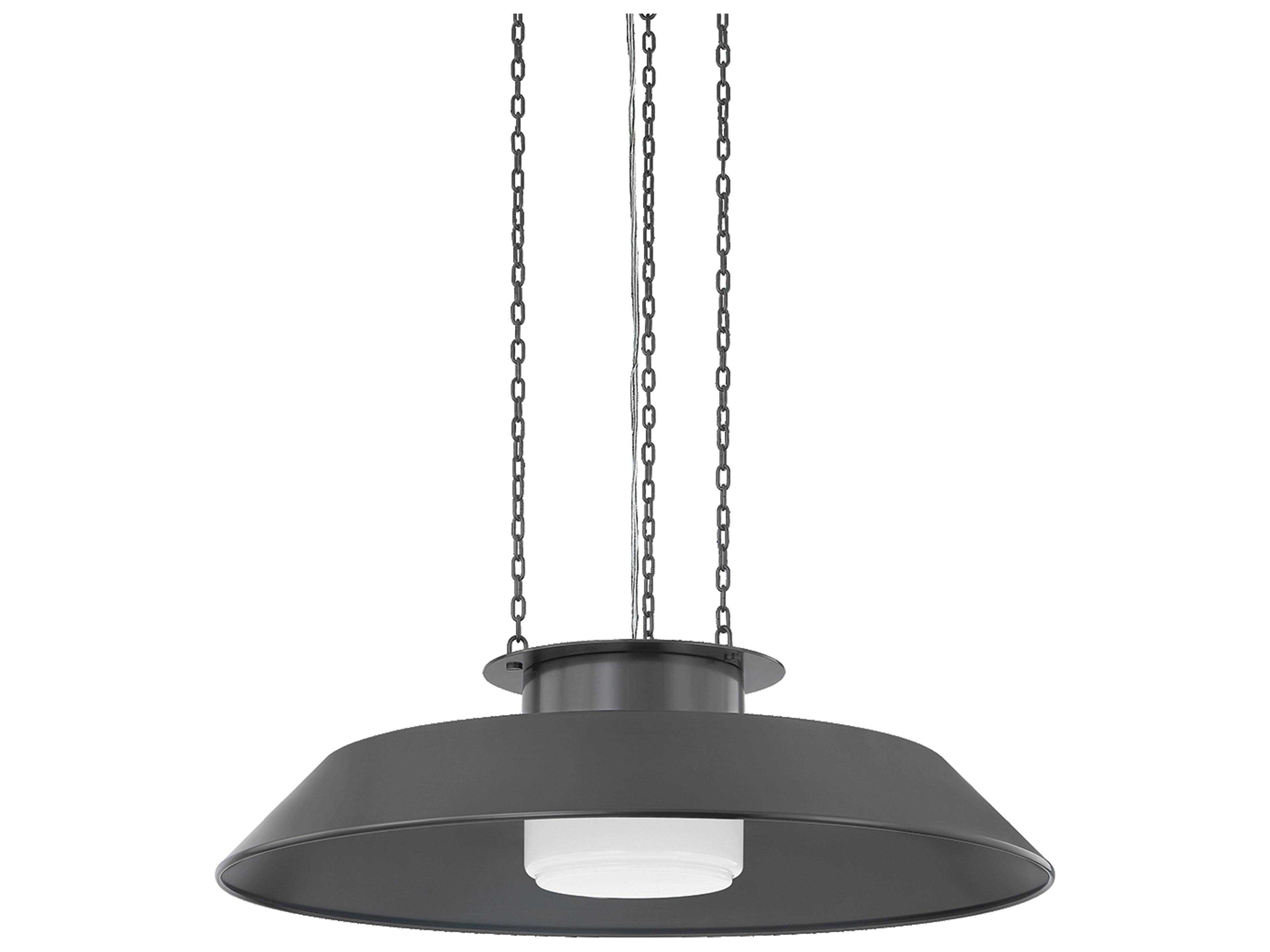 Woodrow 1-Light Distressed Bronze Bowl Pendant