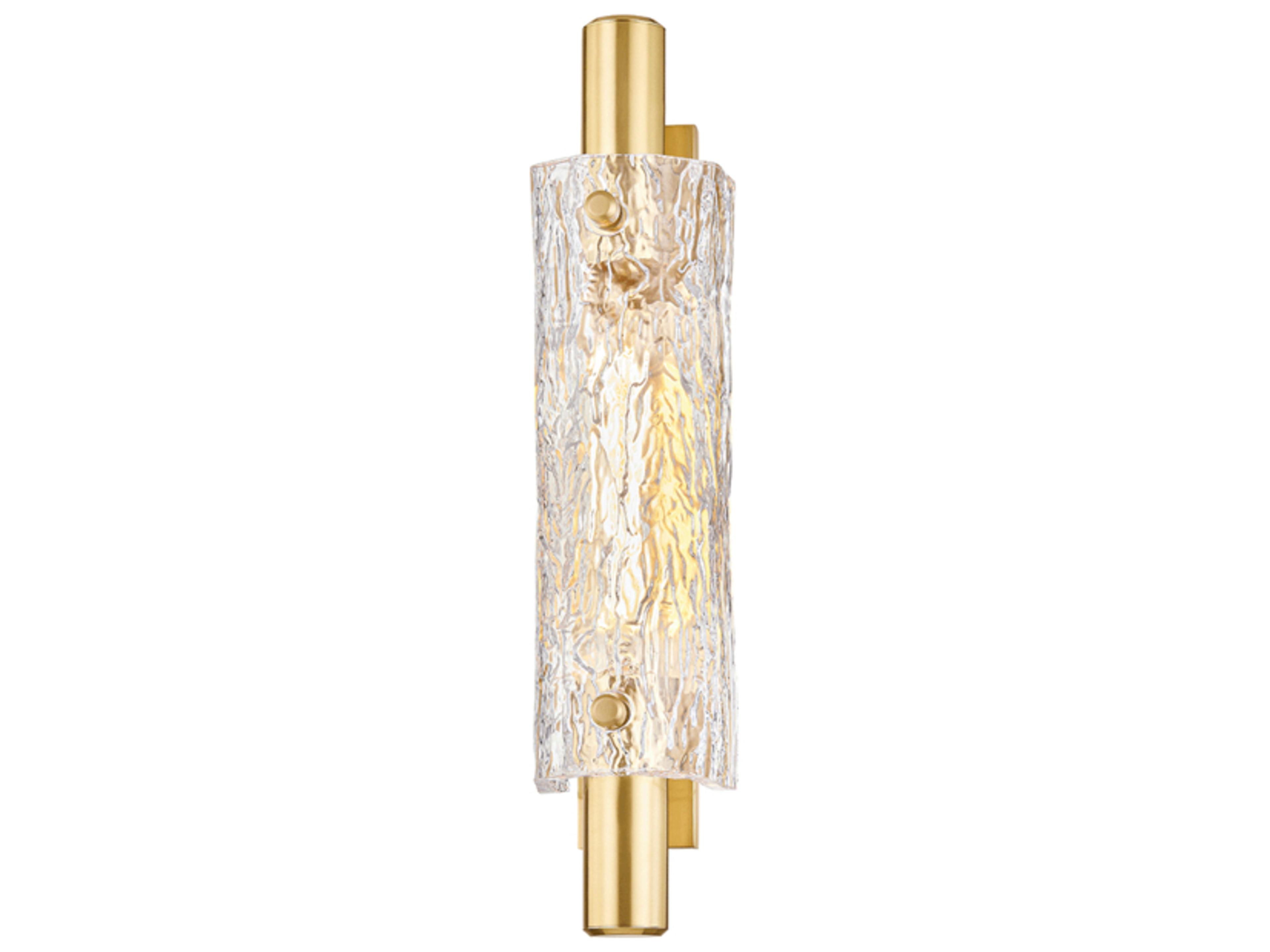 Harwich 1-Light Aged Brass Glass Wall Sconce