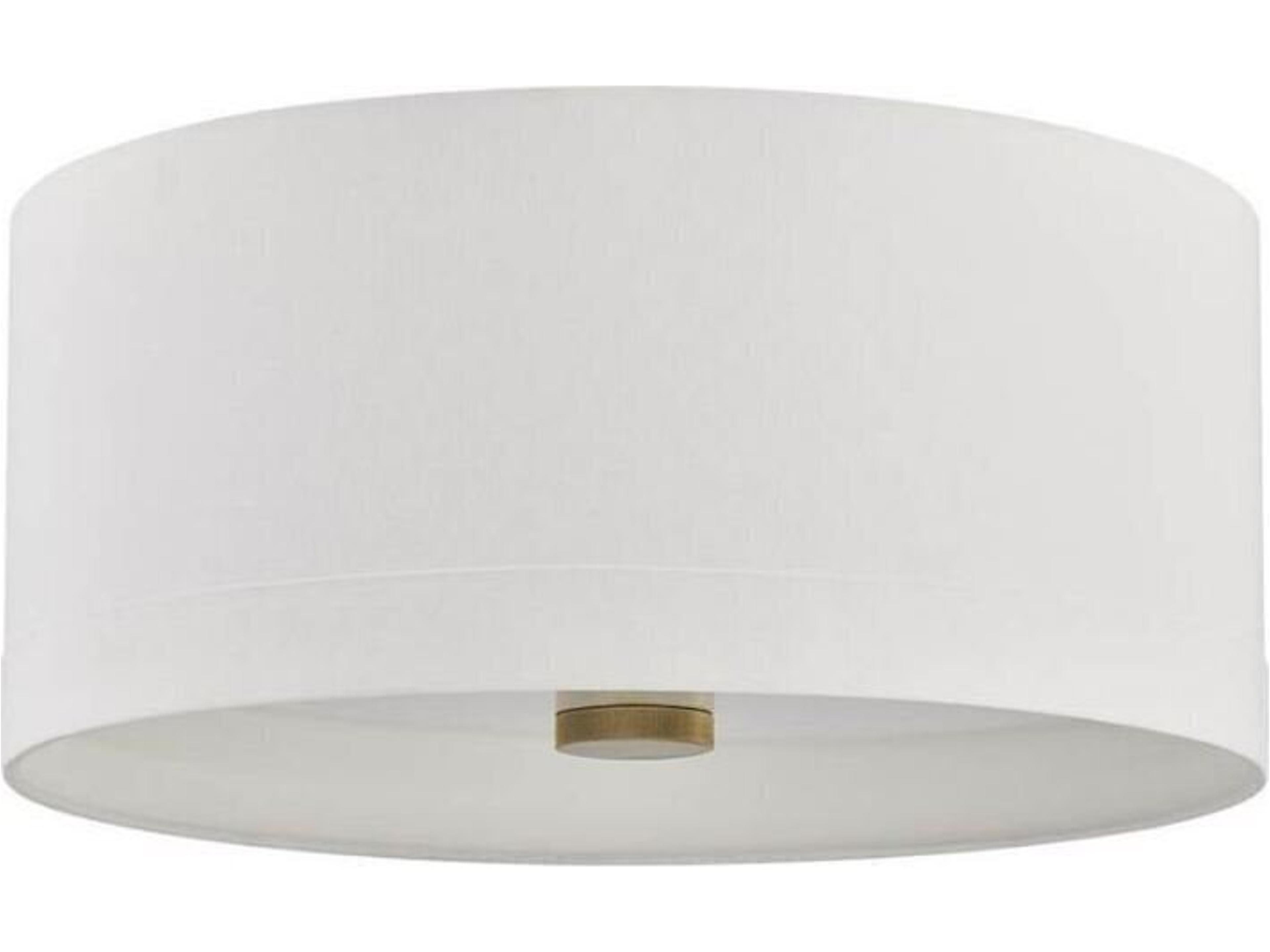 Ashland 4-Light Aged Brass Drum Flush Mount