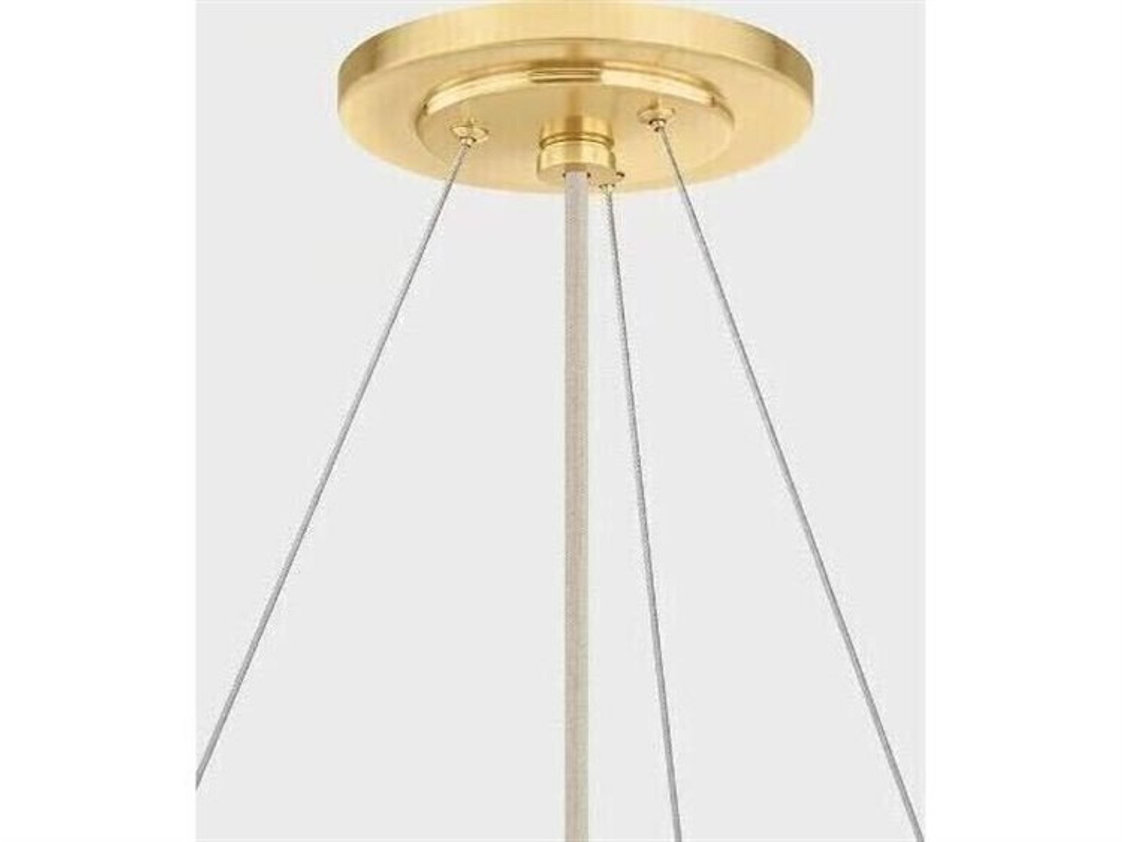 Hudson Valley Ashland 6-Light Aged Brass Round Pendant