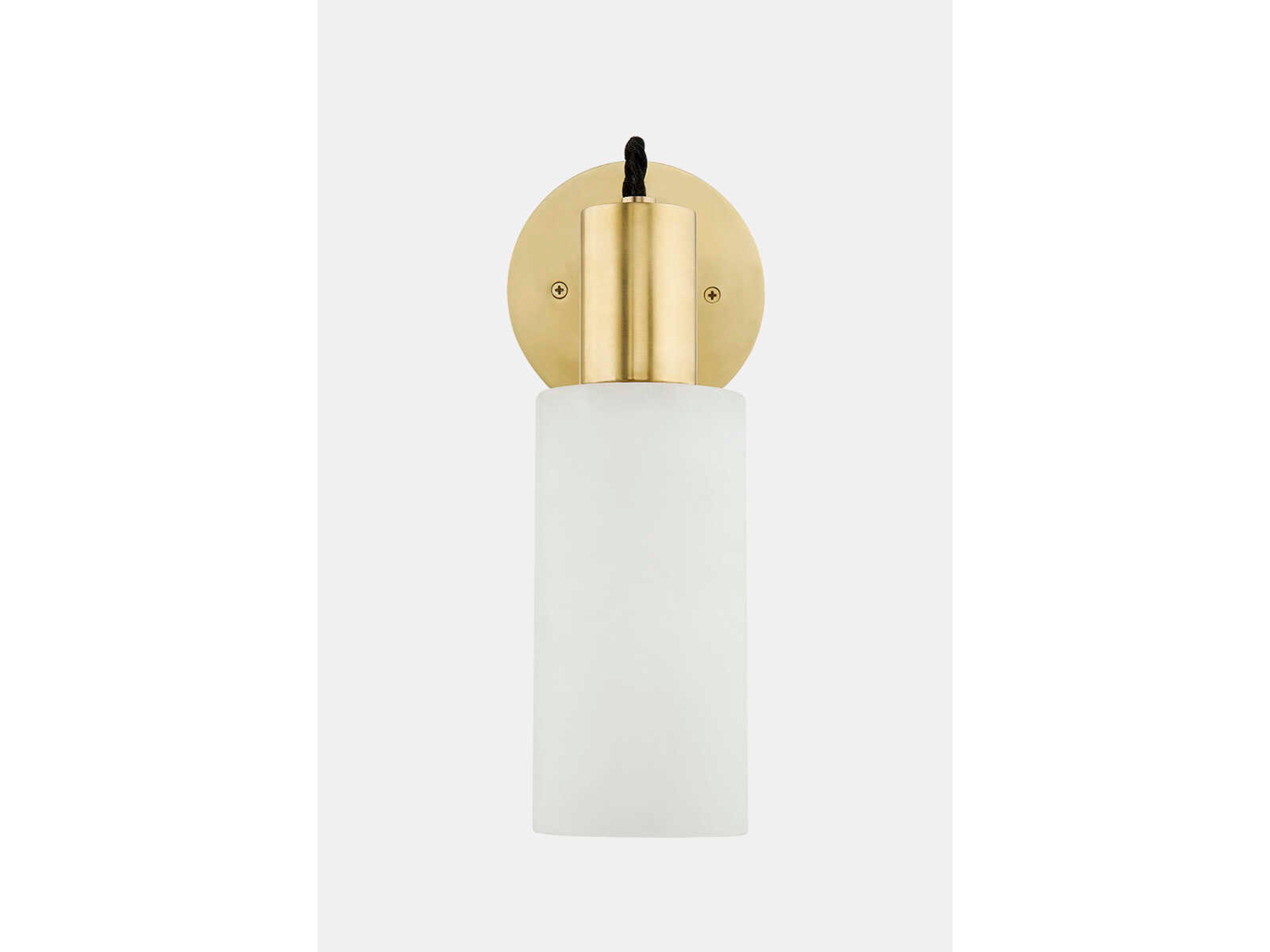 Hudson Valley Malba 1-Light Aged Brass Glass Wall Sconce