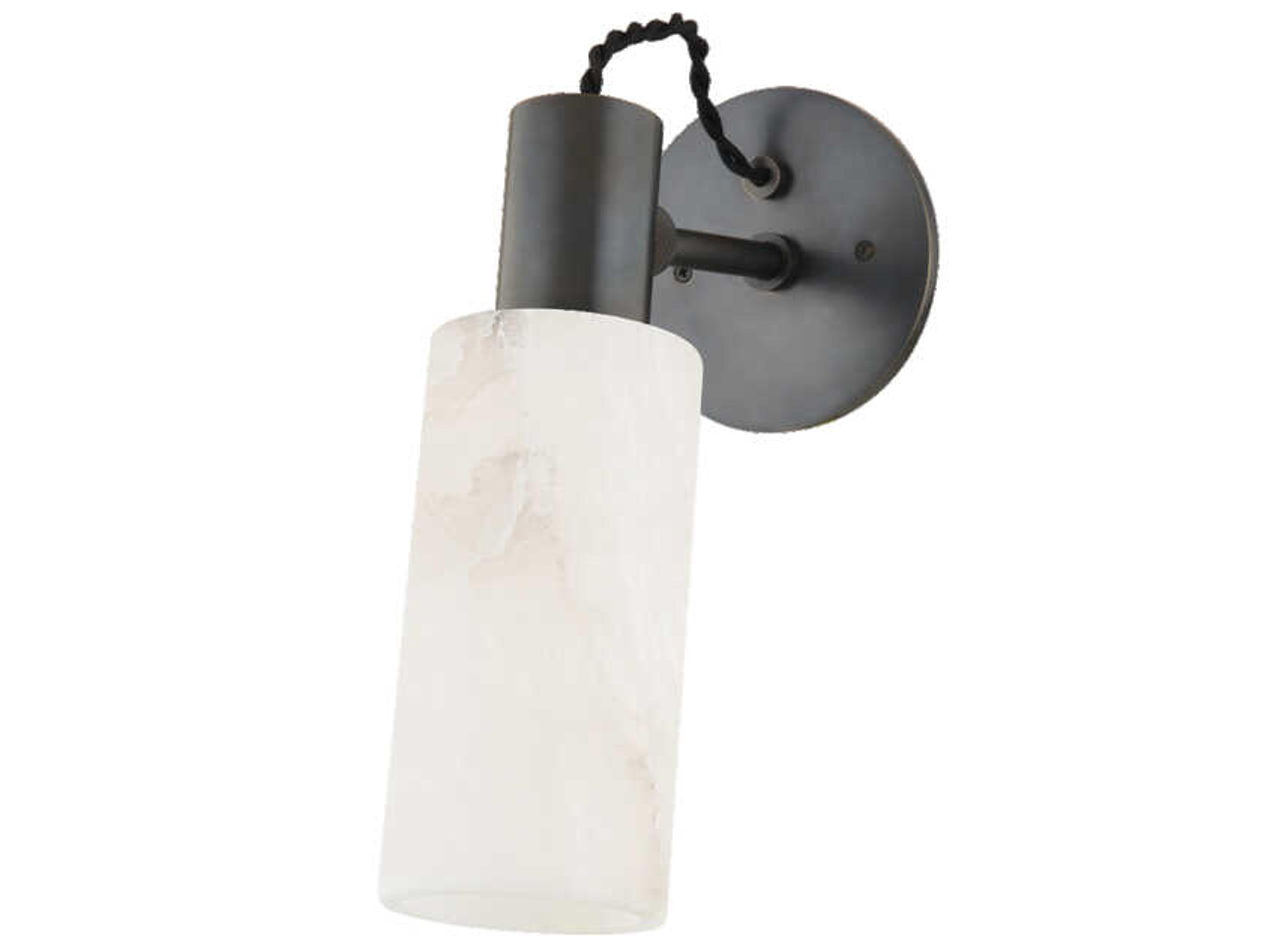 Malba 1-Light Distressed Bronze Glass Wall Sconce