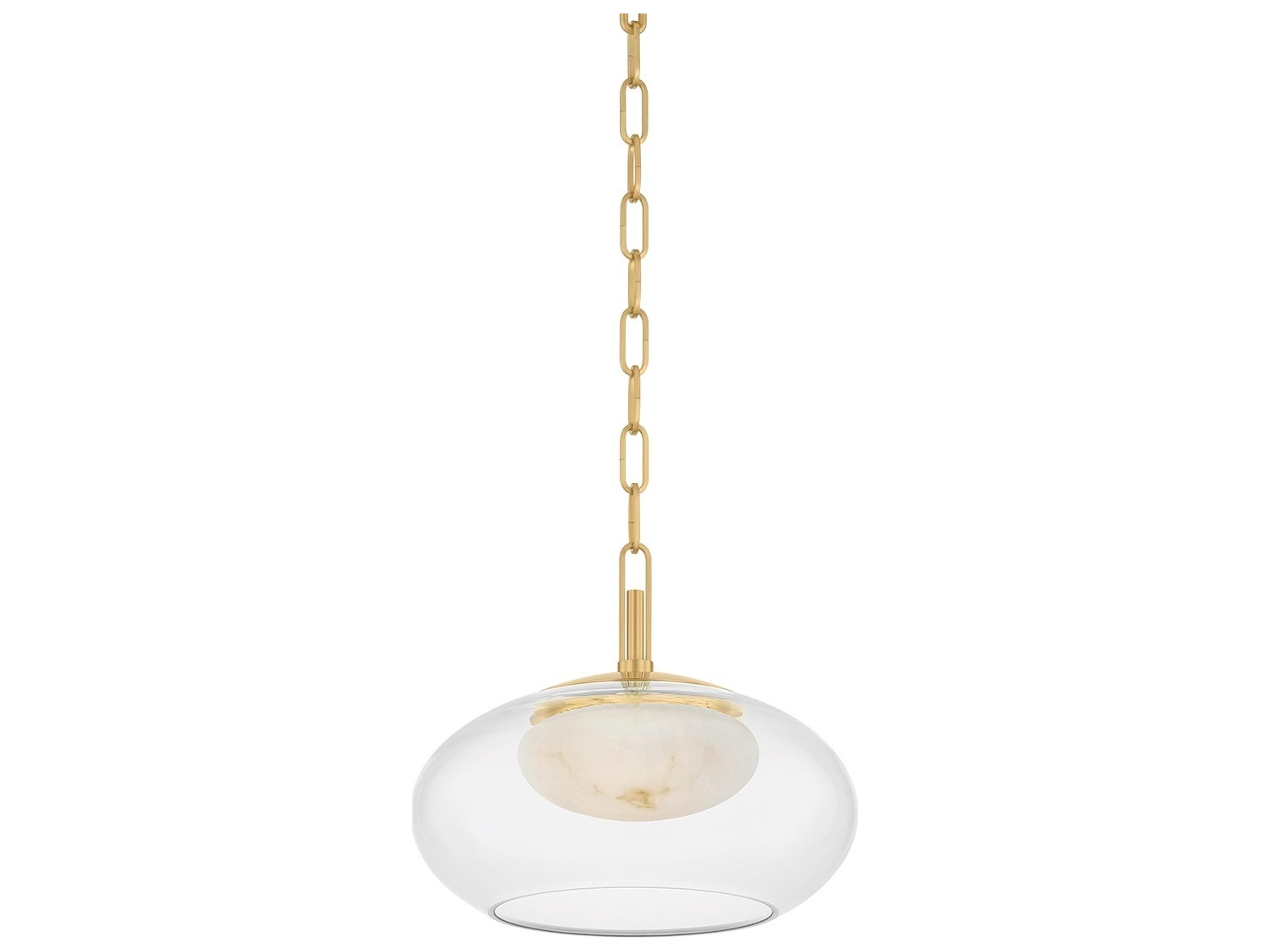 Moore 1-Light Aged Brass Mini Pendant