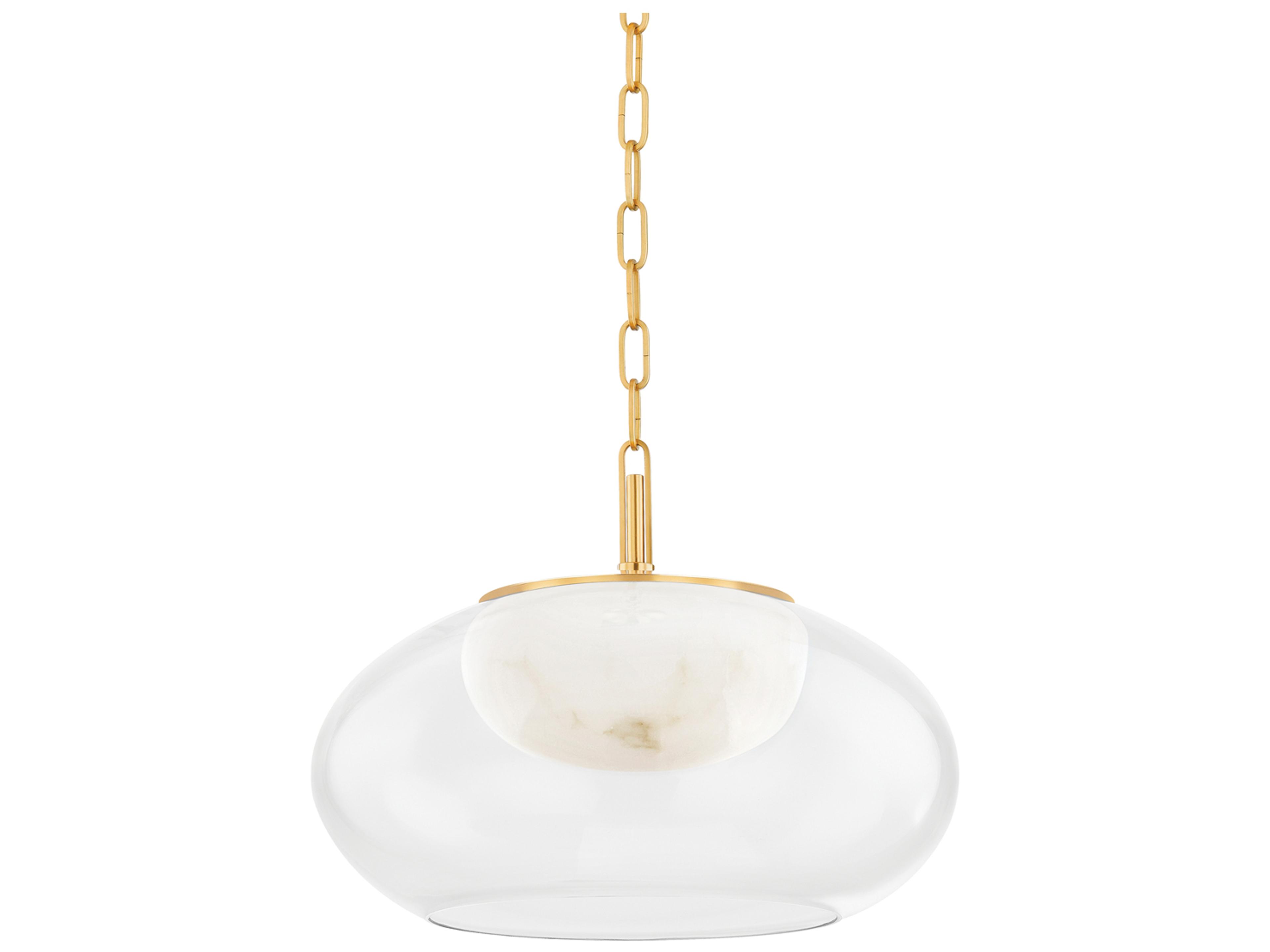 Moore 1-Light Aged Brass Pendant