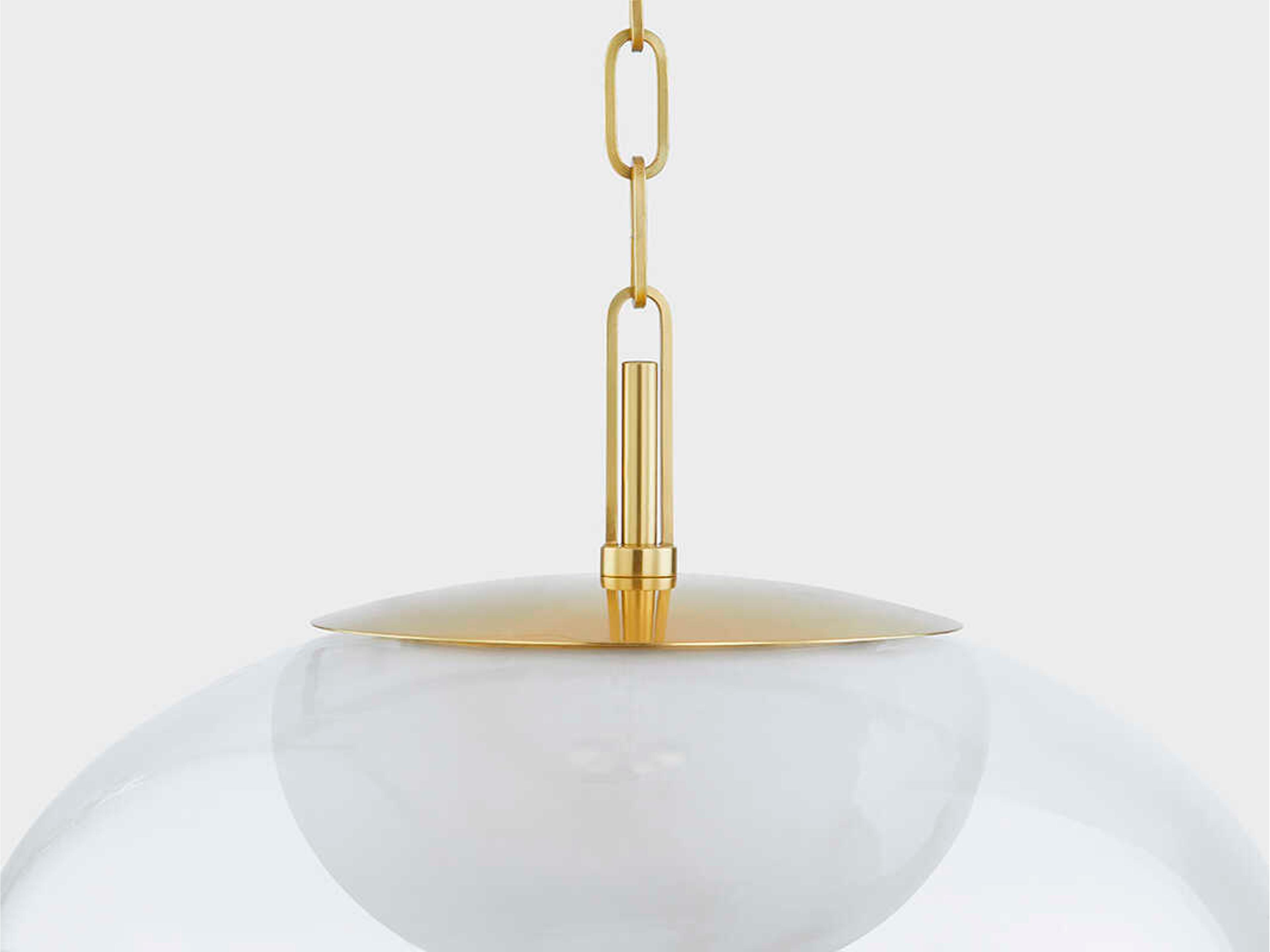 Hudson Valley Moore 1-Light Aged Brass Pendant