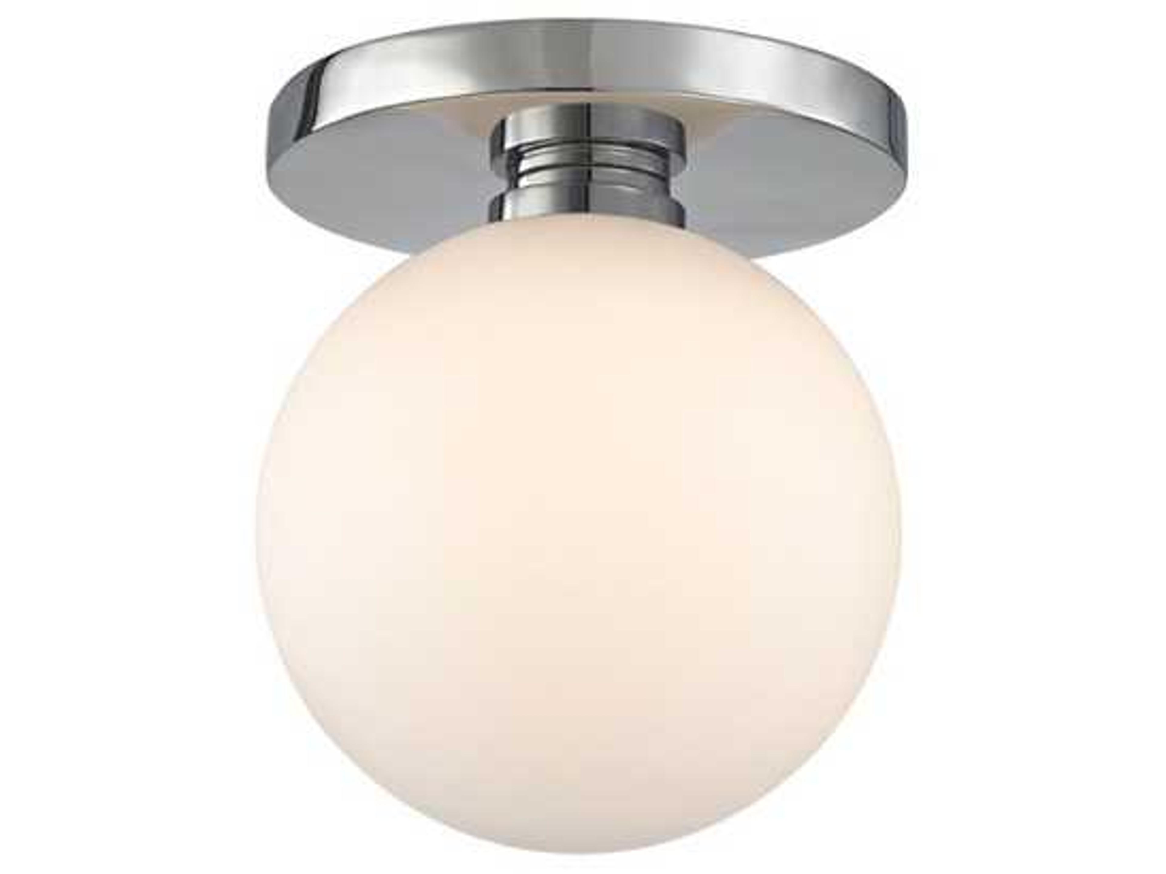 Hudson Valley Baird 1-Light Polished Chrome Off White Glass LED Wall Sconce