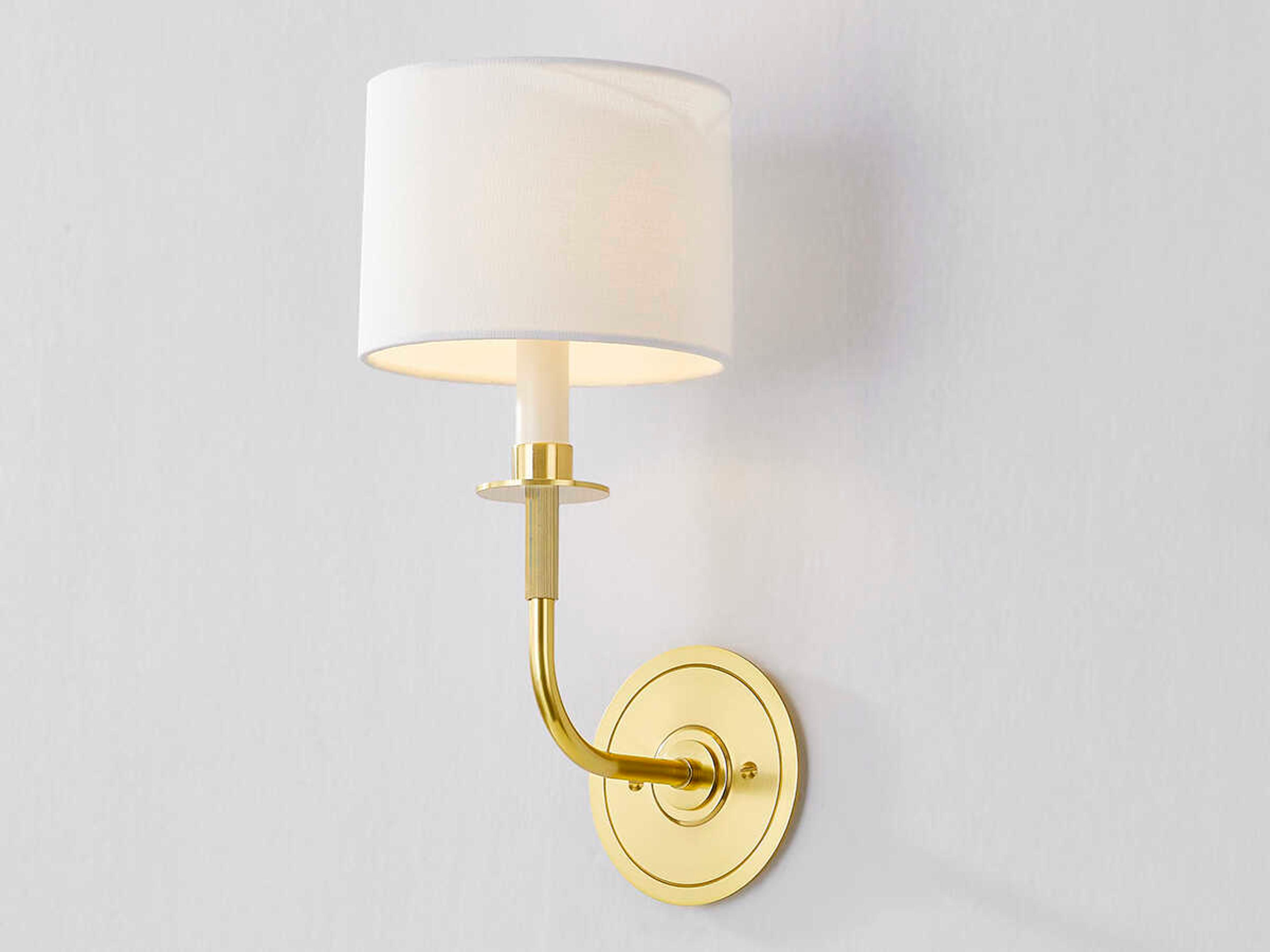 Hudson Valley Paramus 1-Light Aged Brass Wall Sconce