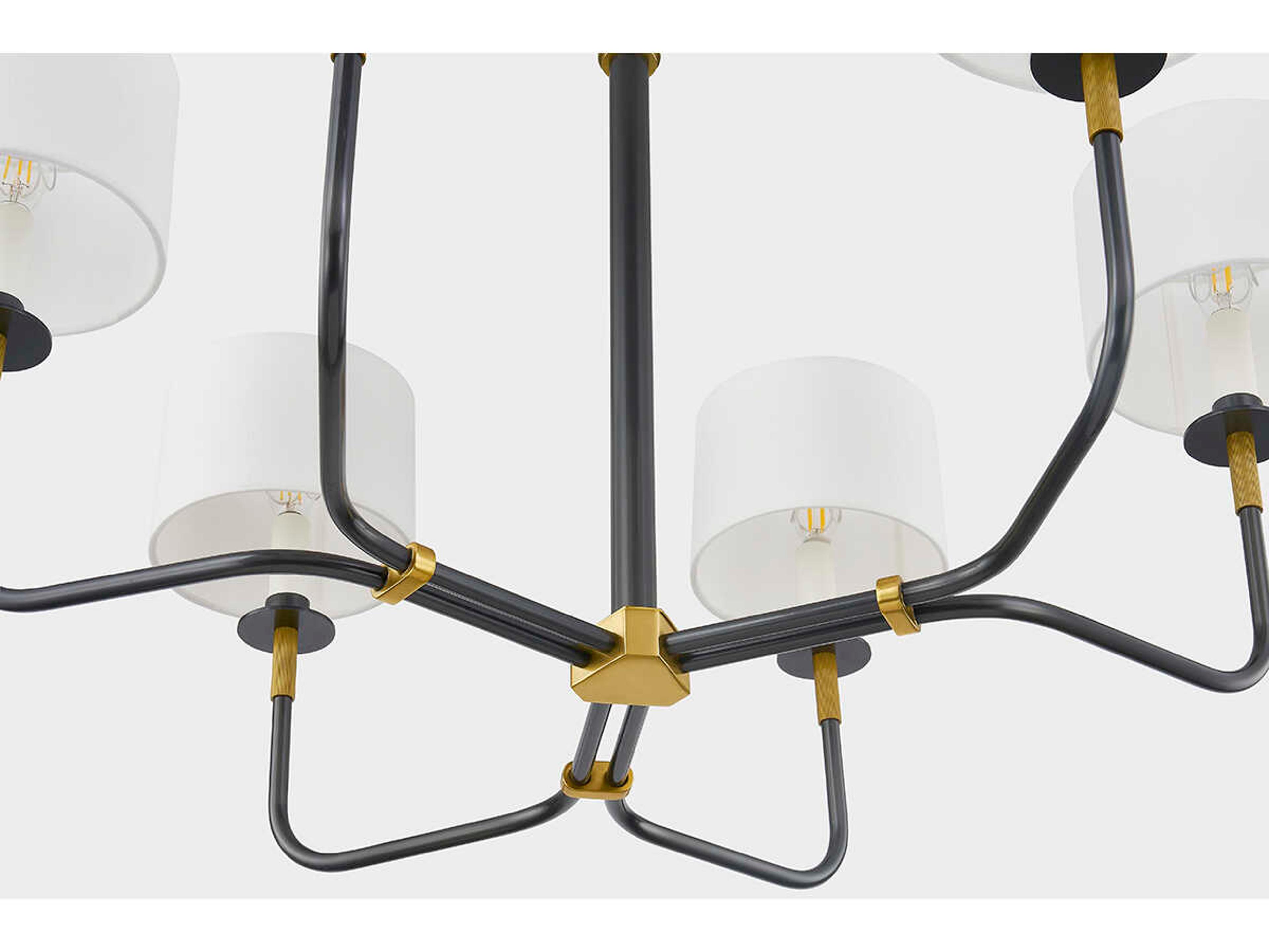 Hudson Valley Paramus 6-Light Aged Old Bronze Candelabra Drum Chandelier