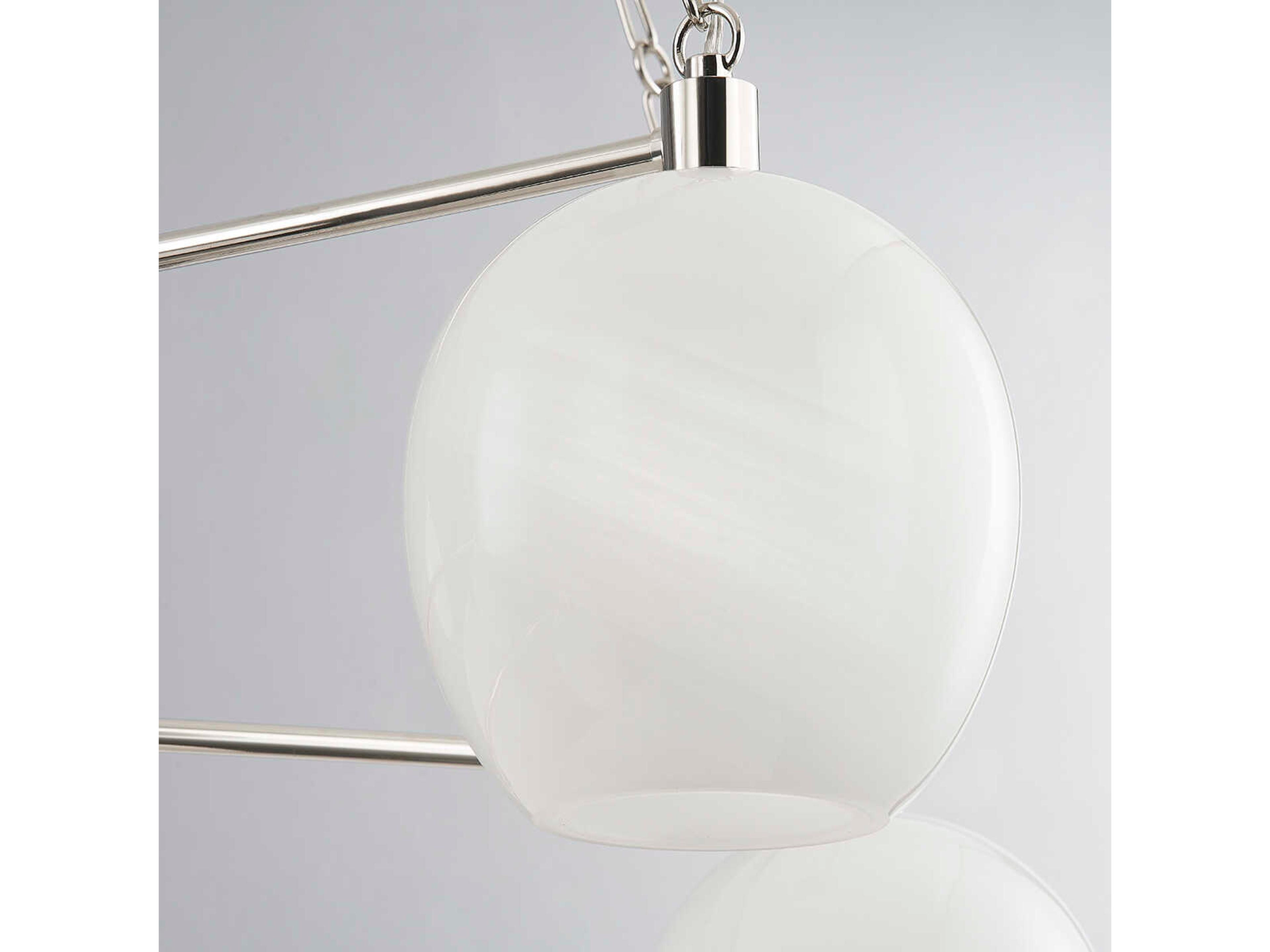 Hudson Valley Asbury Park 6-Light Polished Nickel Globe Chandelier