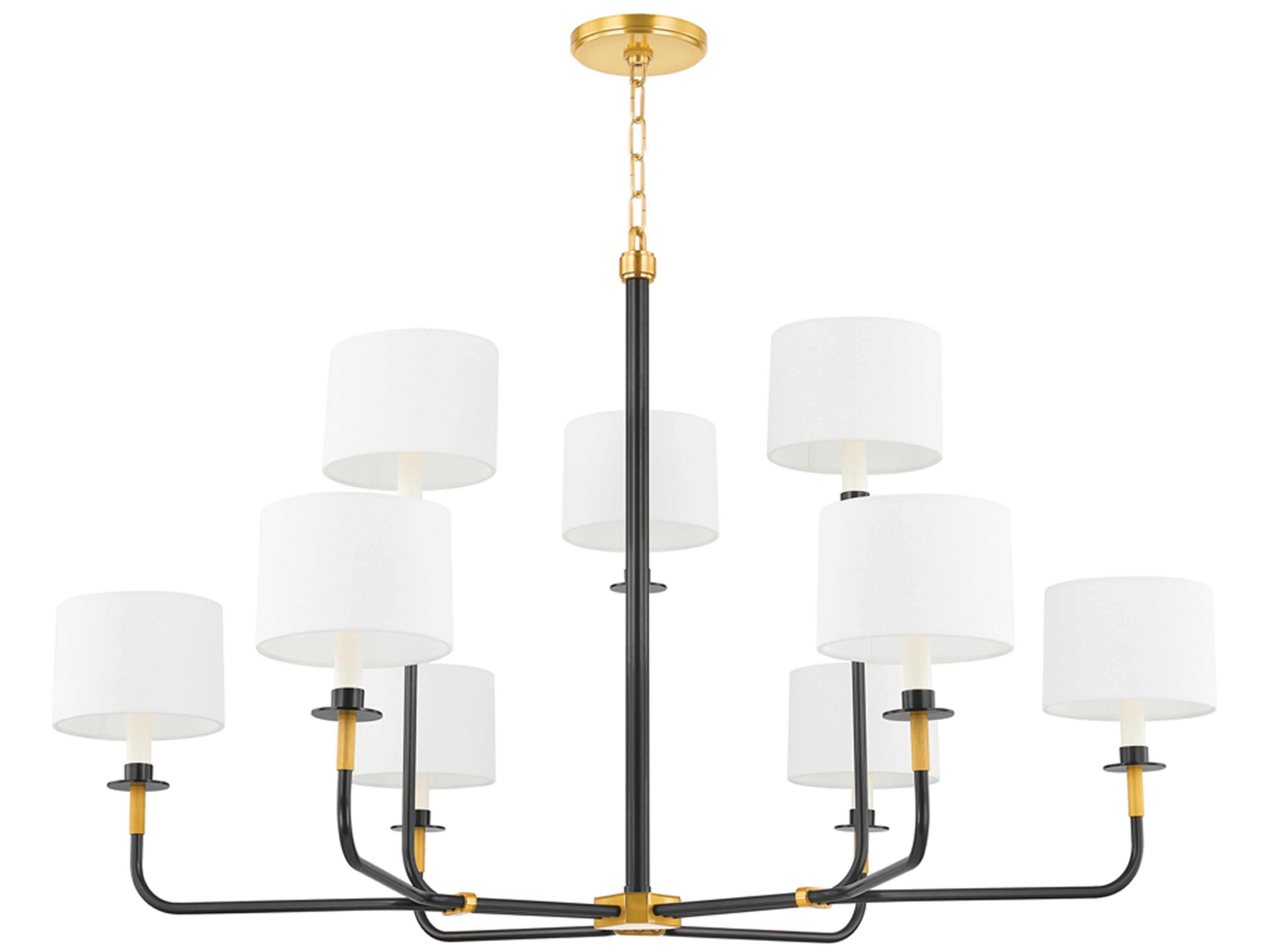 Paramus 1-Light Aged Old Bronze Candelabra Drum Chandelier