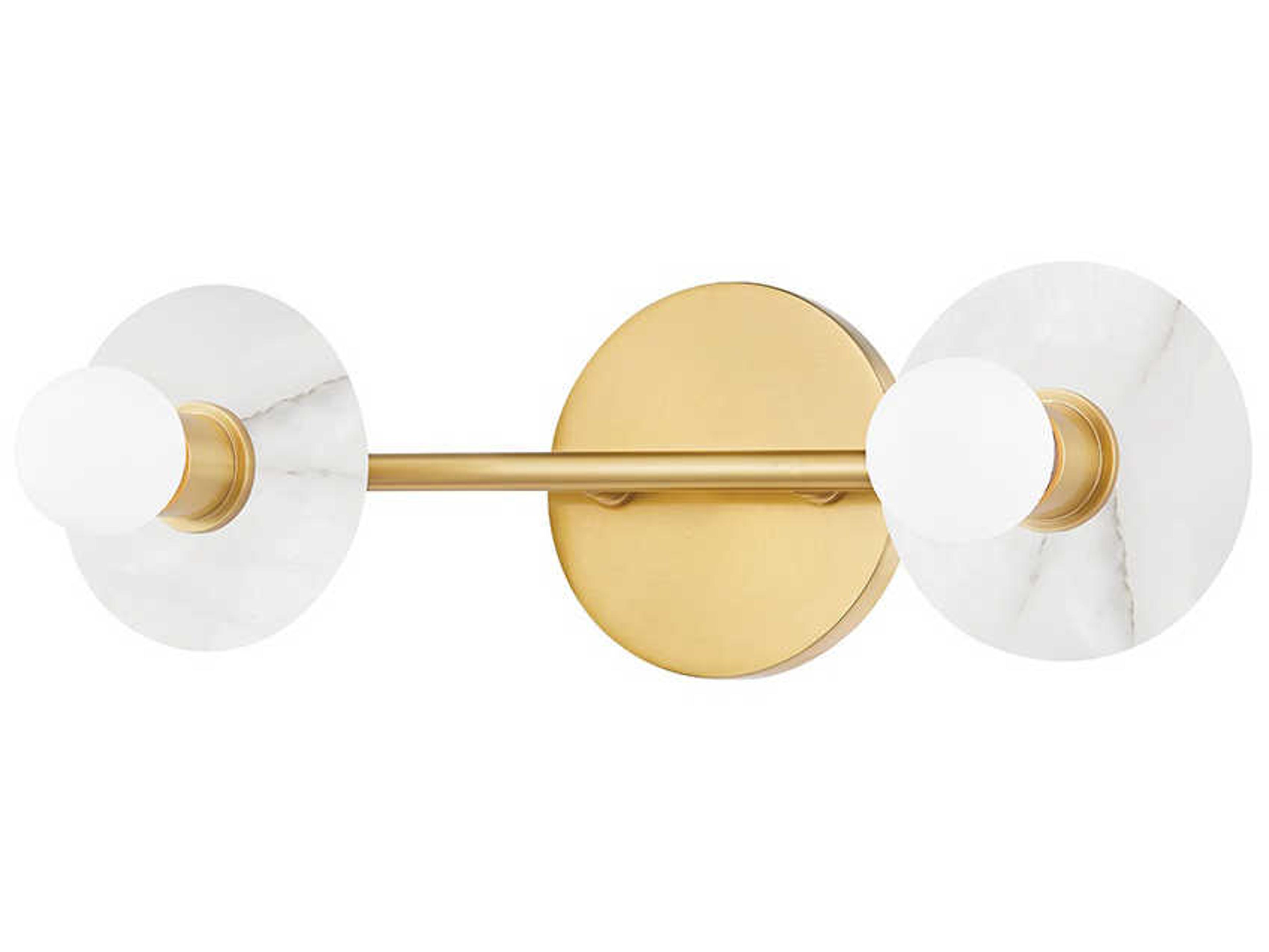 Hudson Valley Elmont 2-Light Aged Brass Vanity Light
