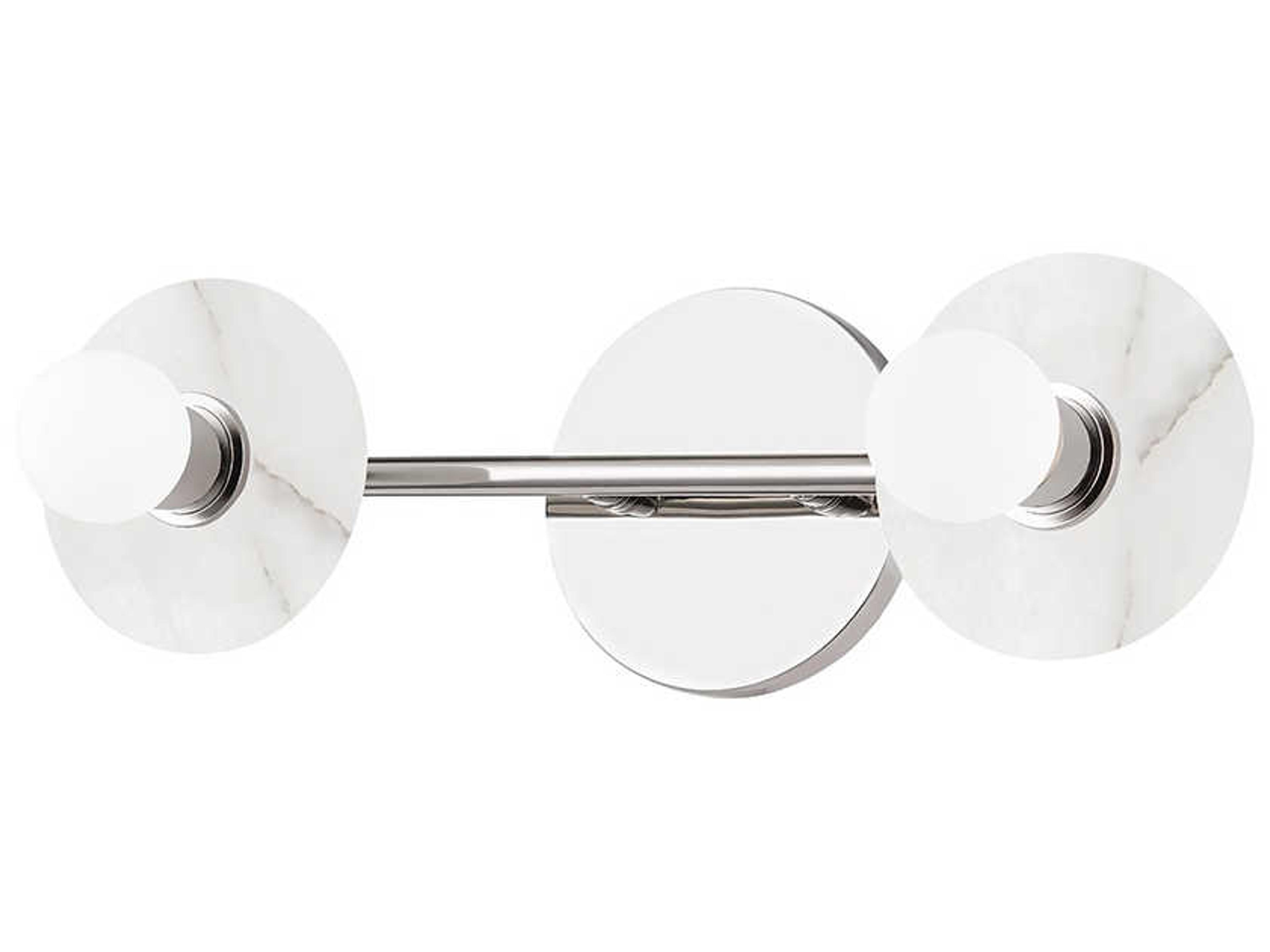 Hudson Valley Elmont 2-Light Polished Nickel Vanity Light