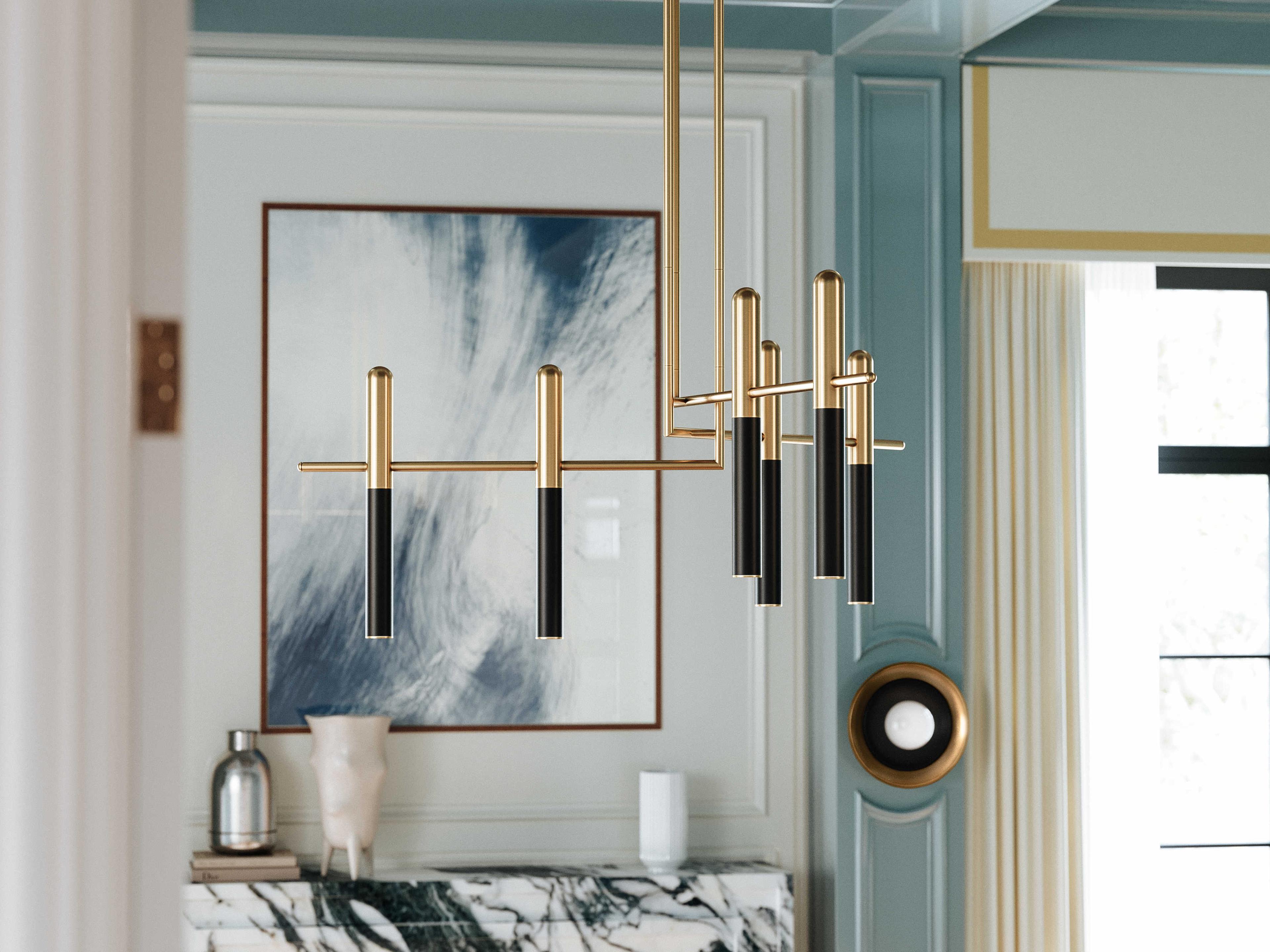 Hudson Valley Tobia 1-Light Aged Old Bronze Glass Globe Flush Mount