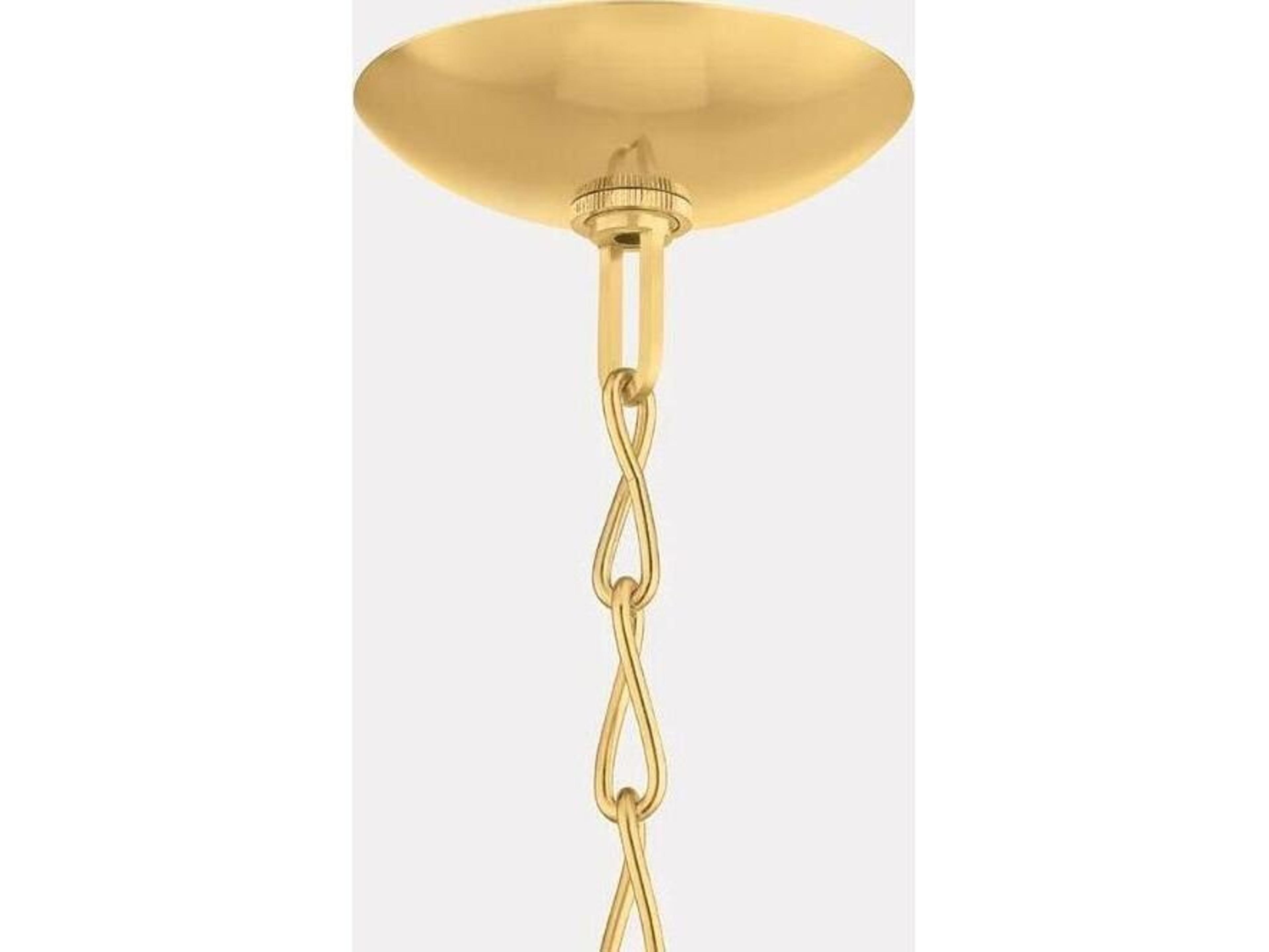 Hudson Valley Apple 1-Light Aged Brass Round Pendant