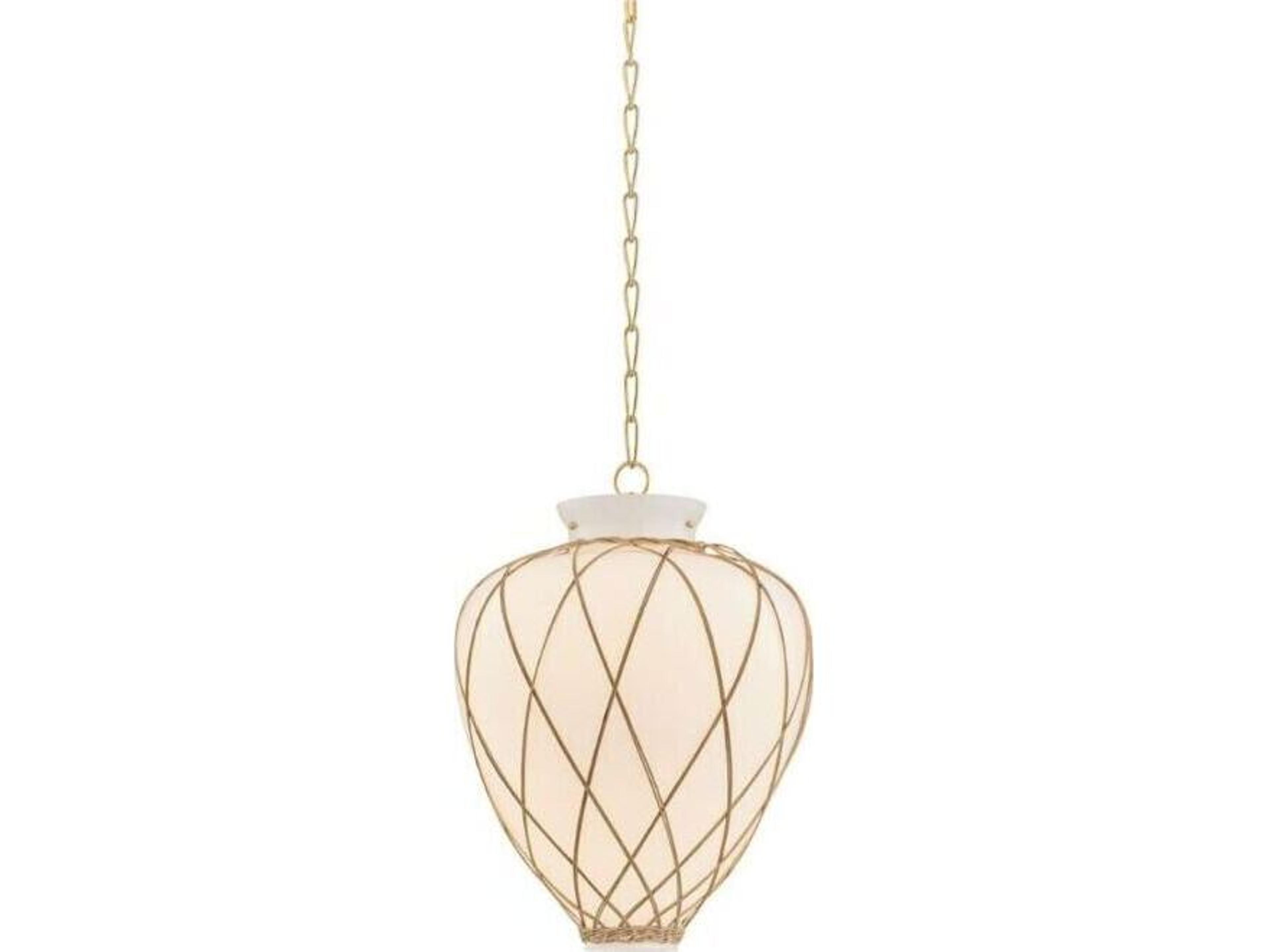 Apple 1-Light Aged Brass Round Pendant