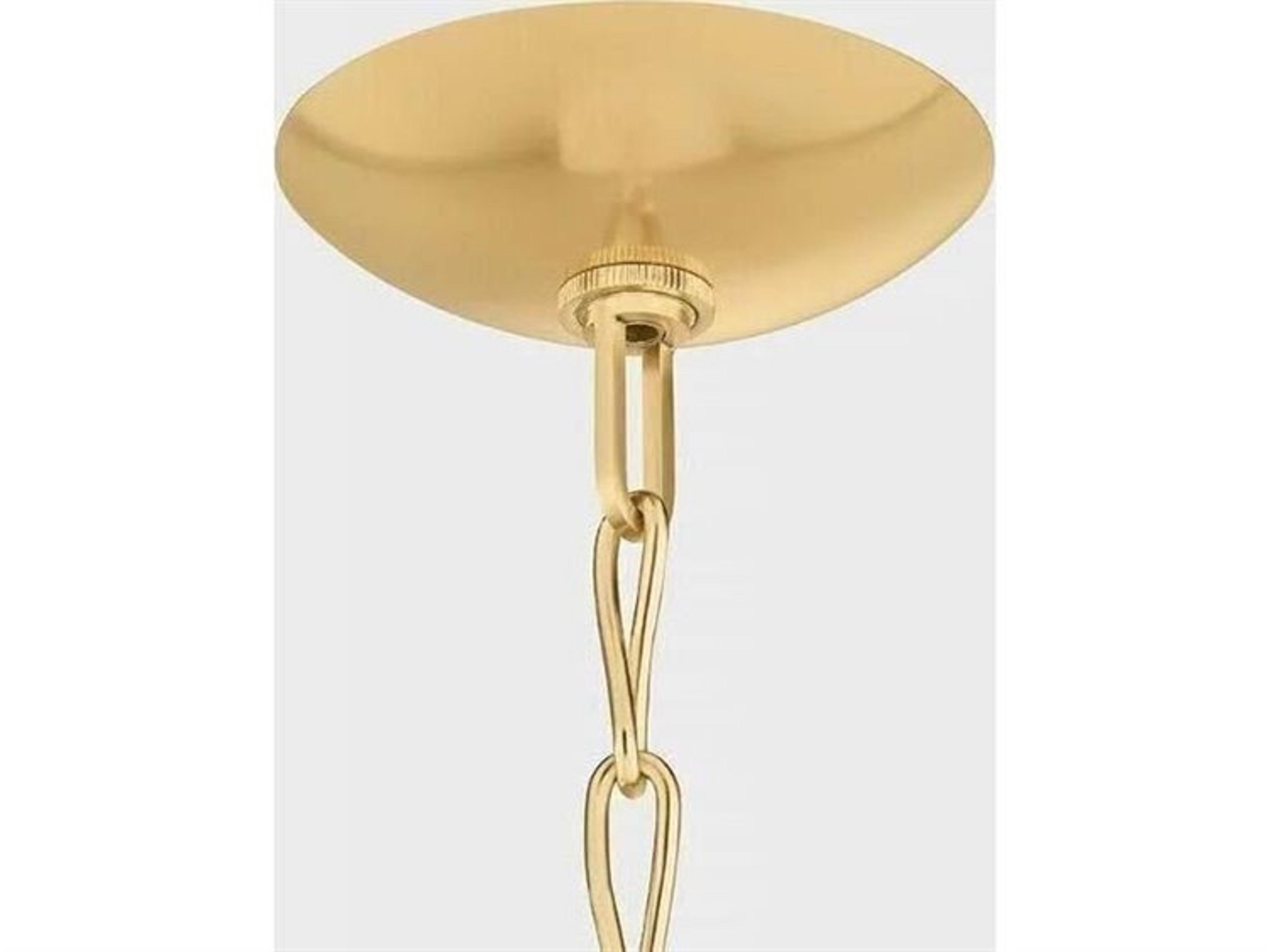 Hudson Valley Apple 1-Light Aged Brass Round Pendant