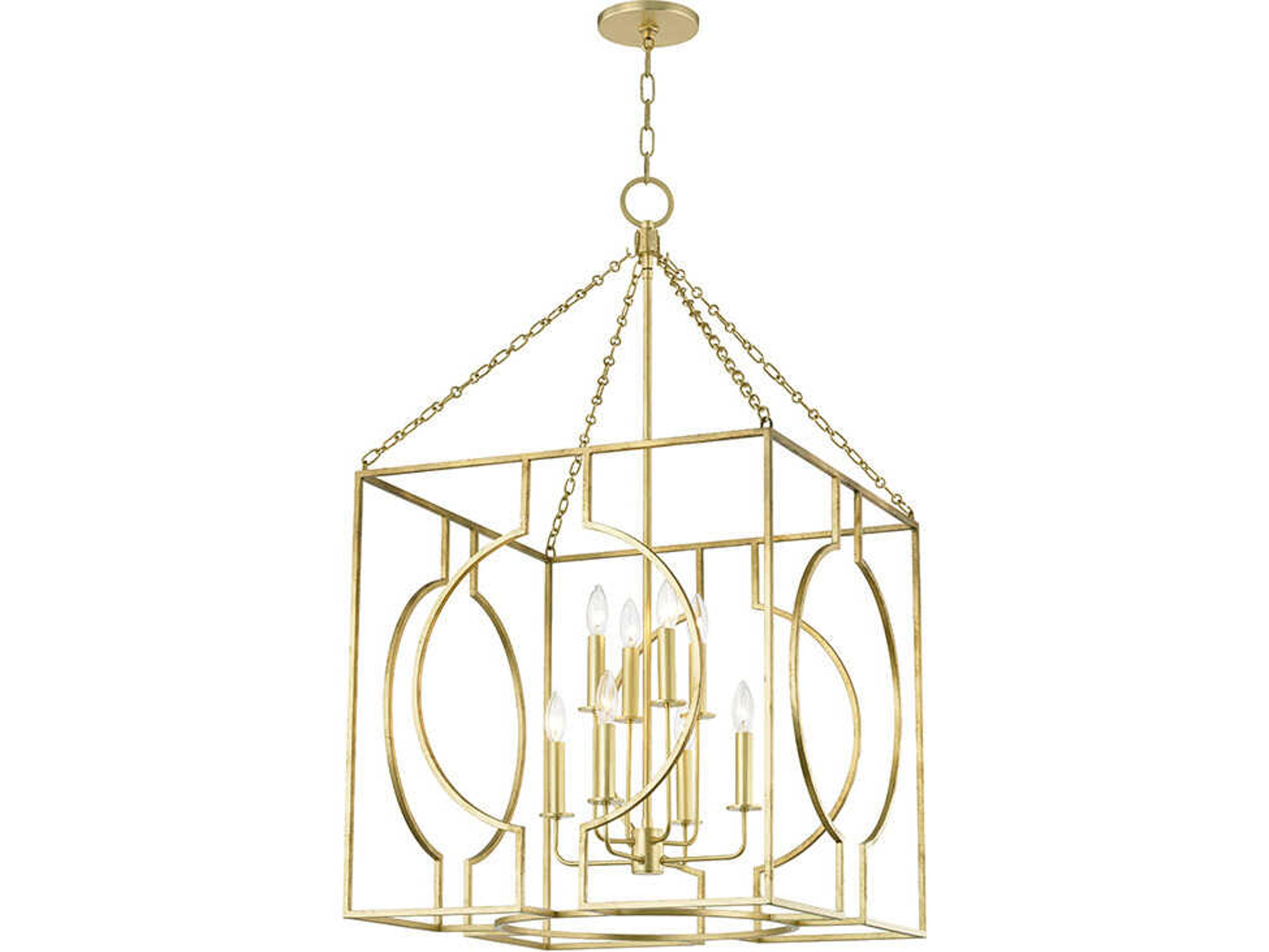 Octavio 8-Light Gold Leaf Lantern Pendant