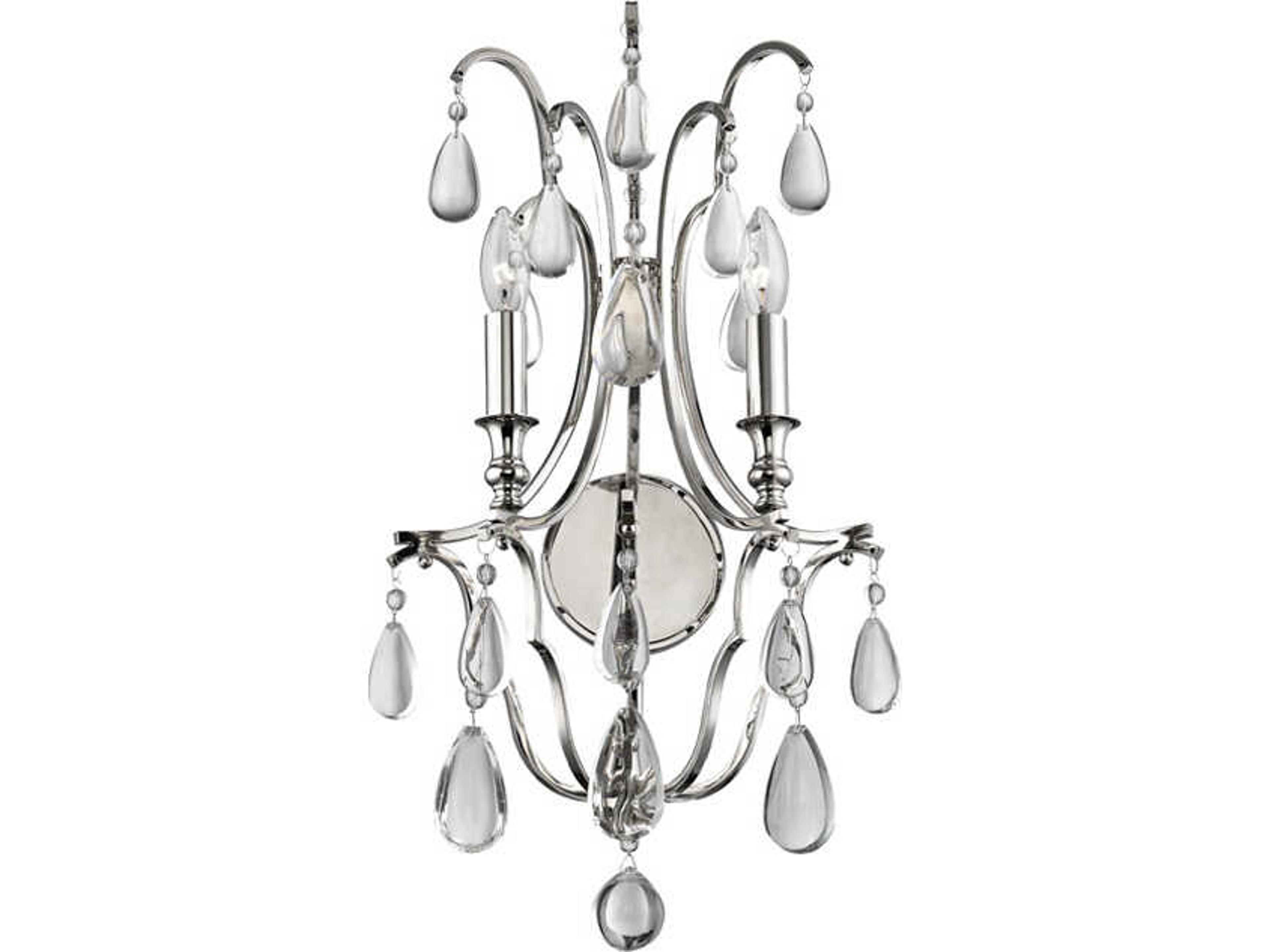 Crawford 2-Light Polished Nickel Traditional Wall Sconce