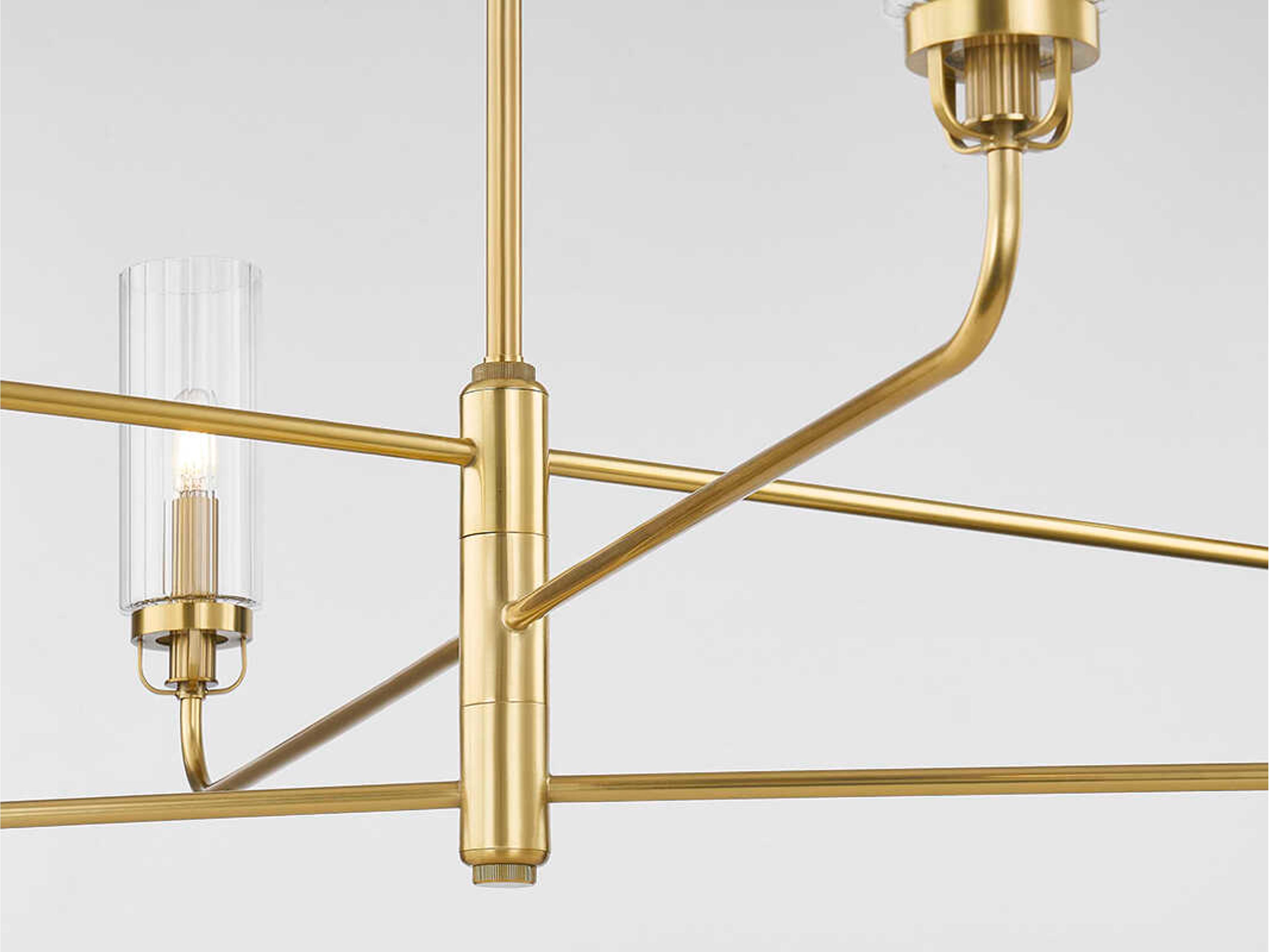 Hudson Valley Halifax 6-Light Aged Brass Cylinder Chandelier