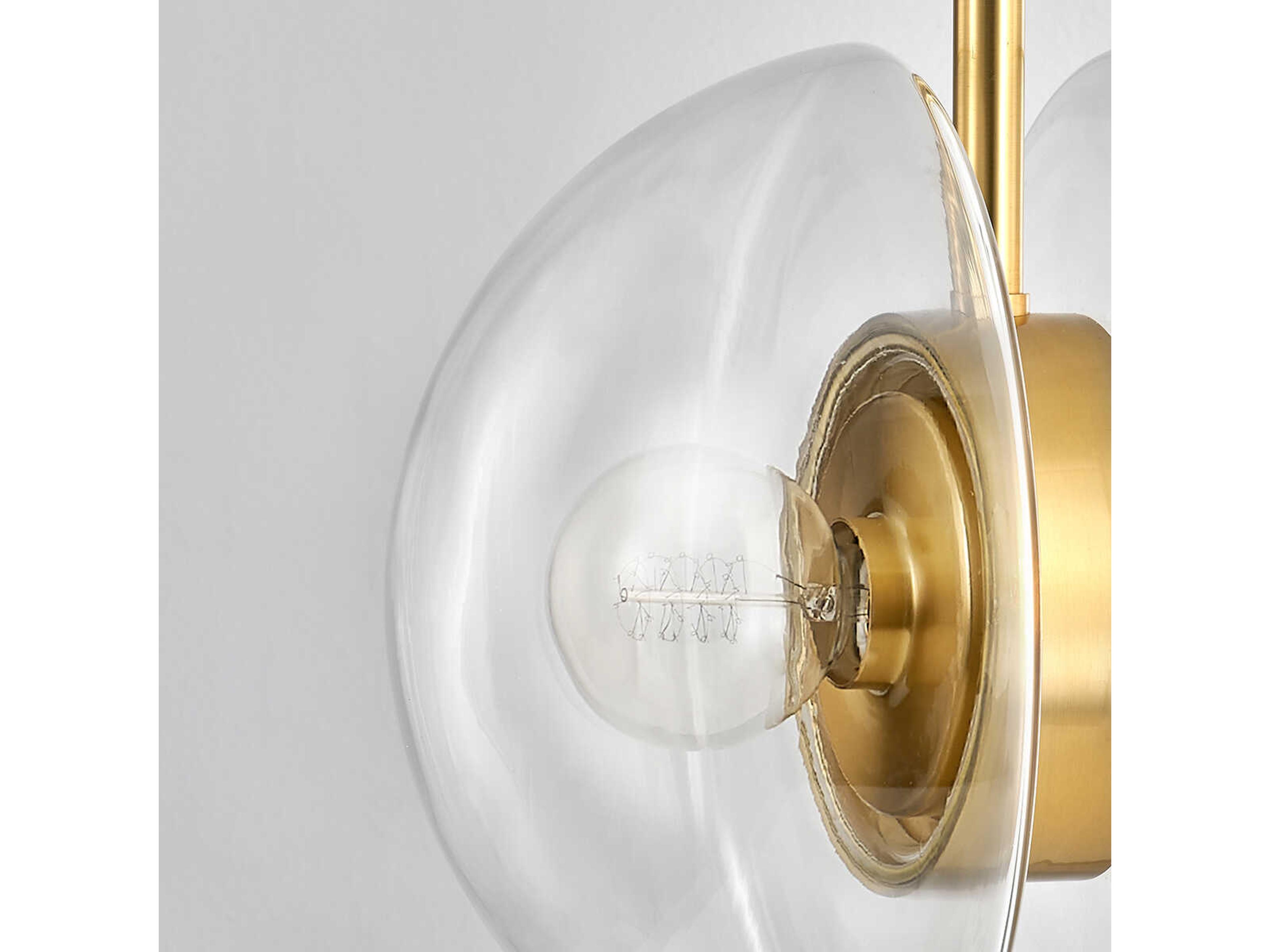 Hudson Valley Kert 2-Light Aged Brass Glass Round Mini Pendant