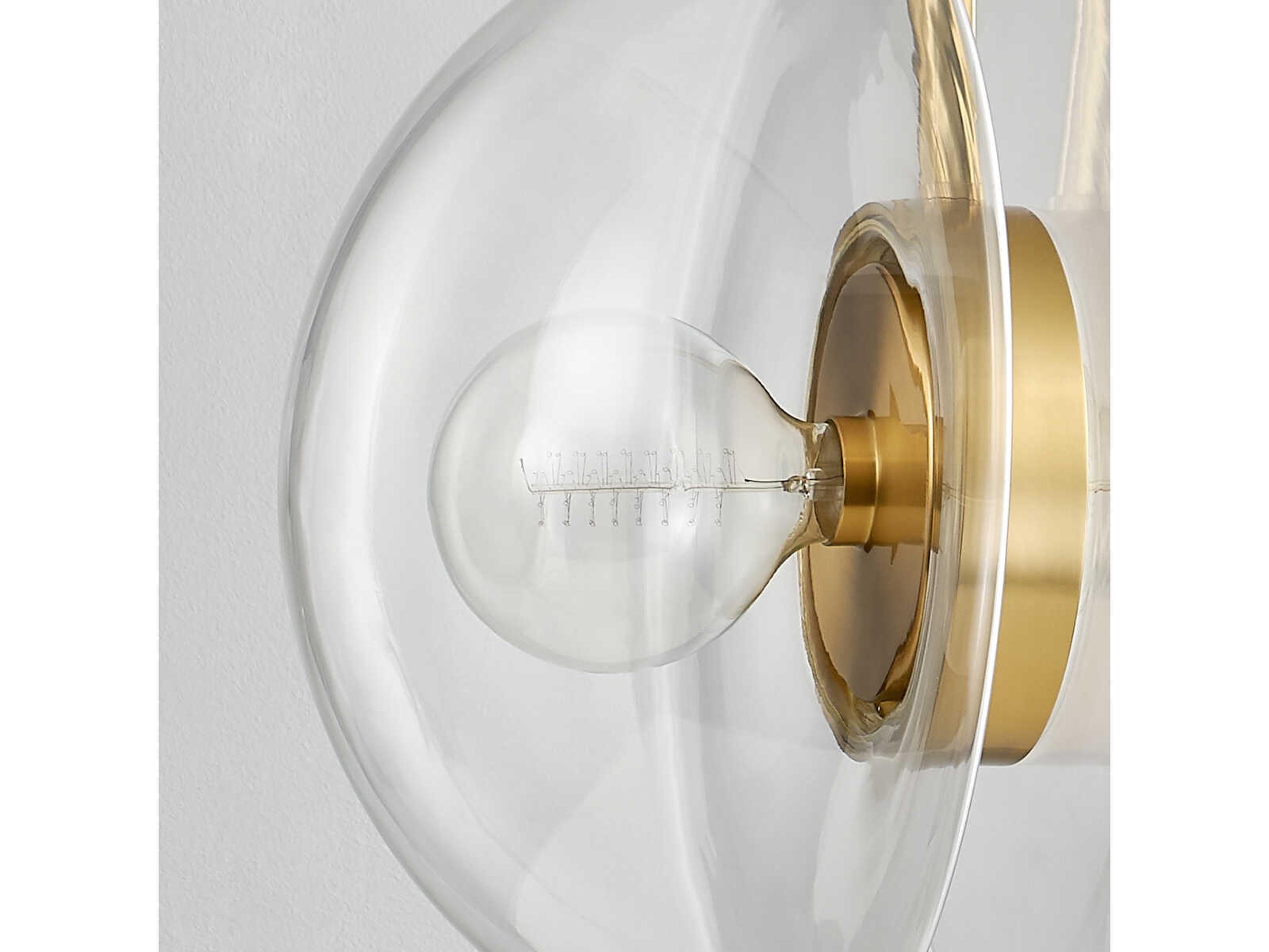 Hudson Valley Kert 2-Light Aged Brass Glass Round Pendant