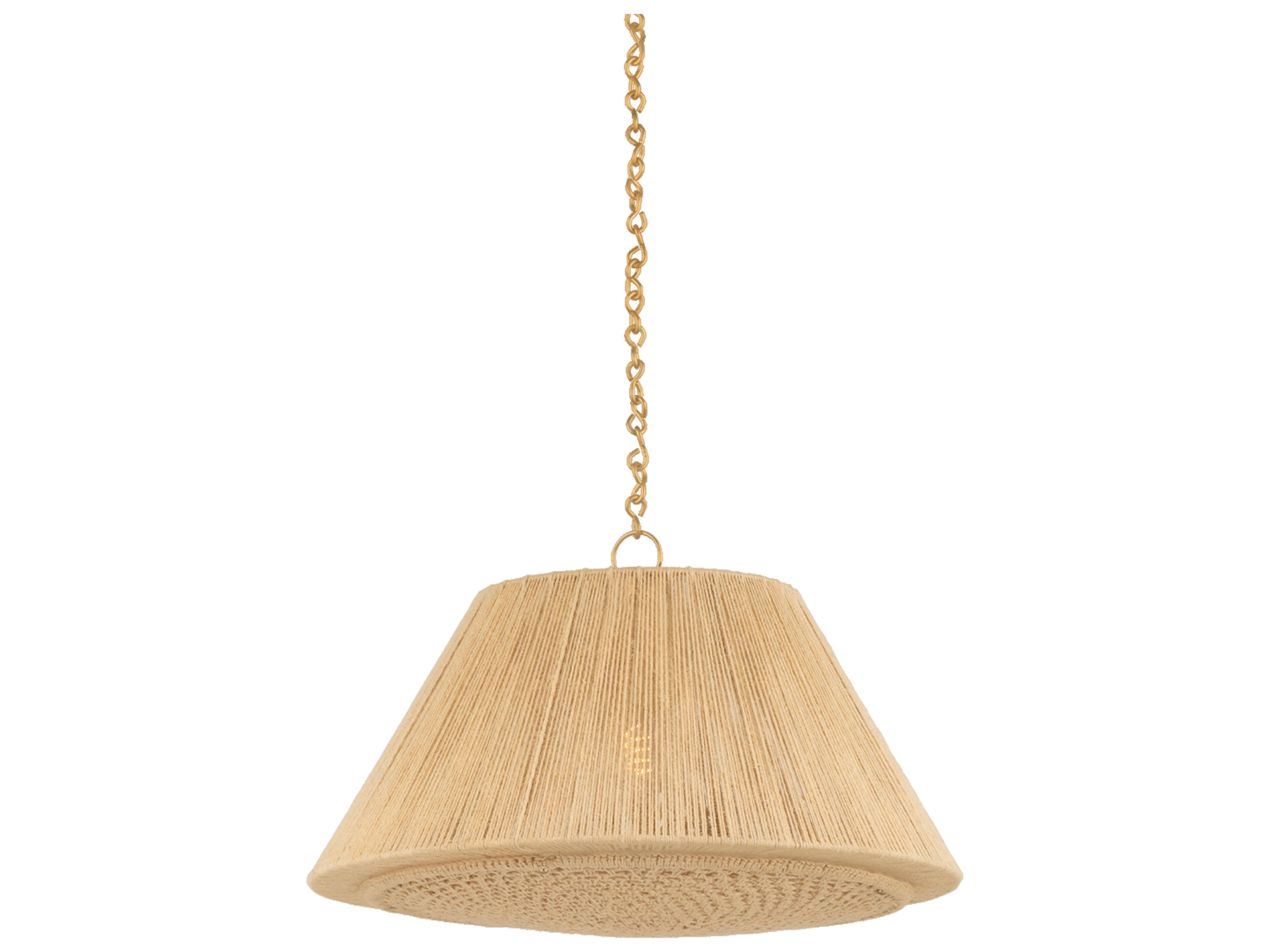 Mystic 1-Light Aged Brass Brown Pendant