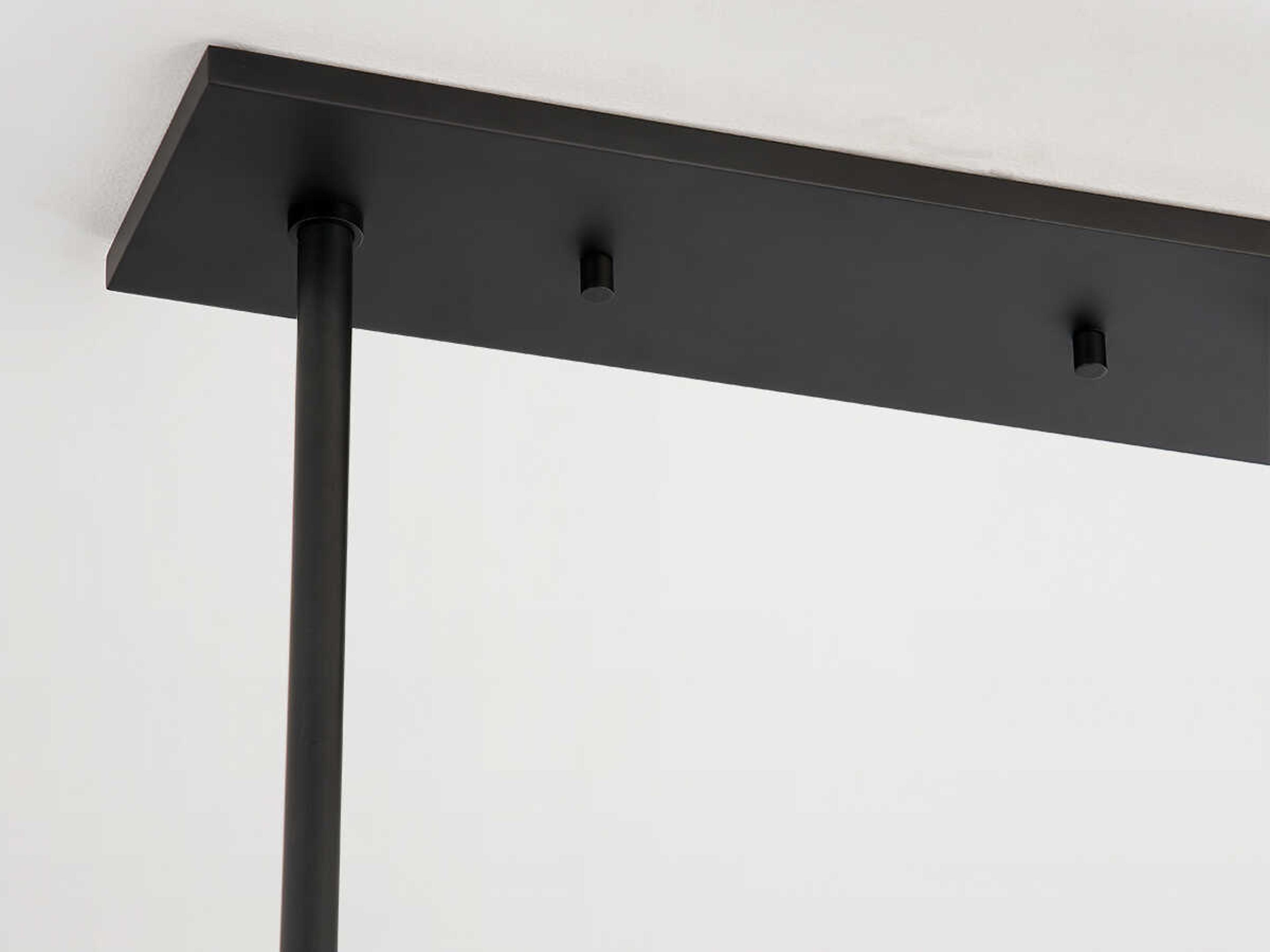 Hudson Valley Kert 8-Light Black Brass Glass Linear Round Island Pendant