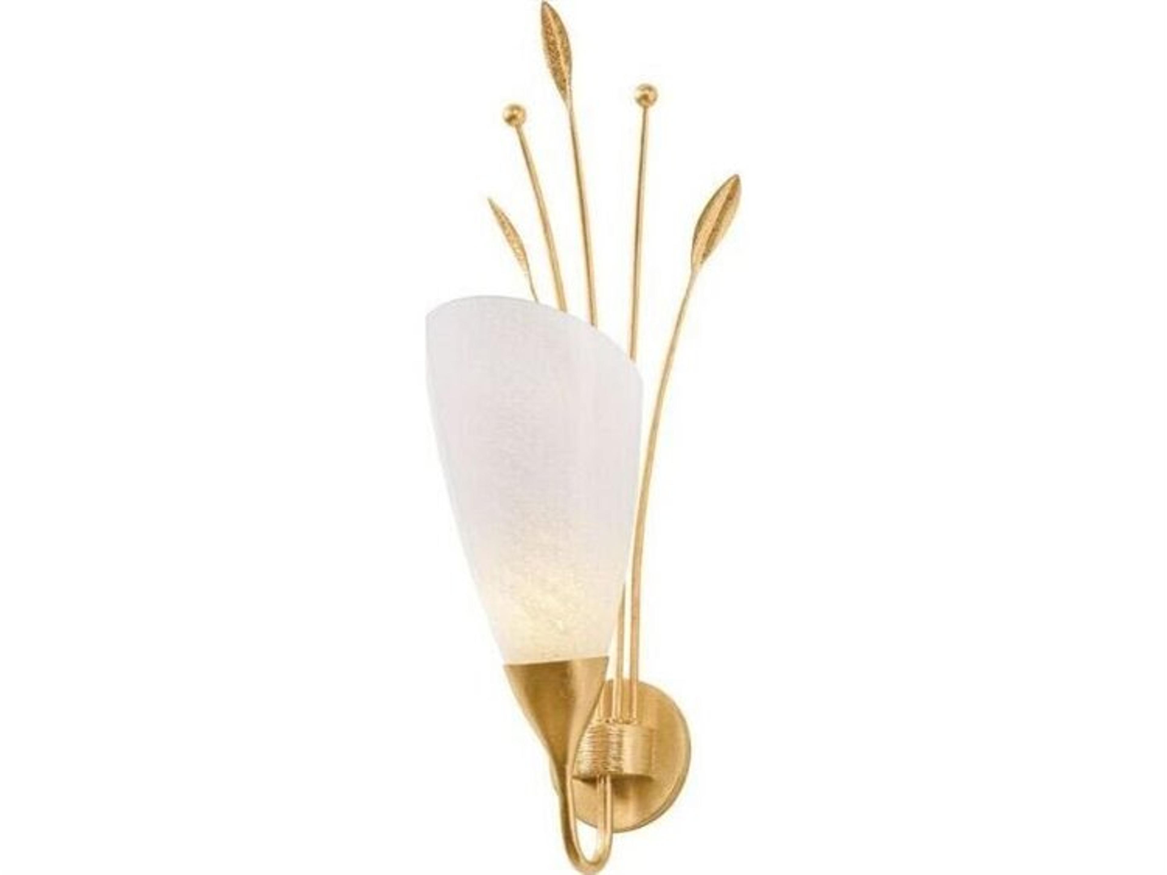 Forest Glen 1-Light Vintage Gold Leaf Wall Sconce