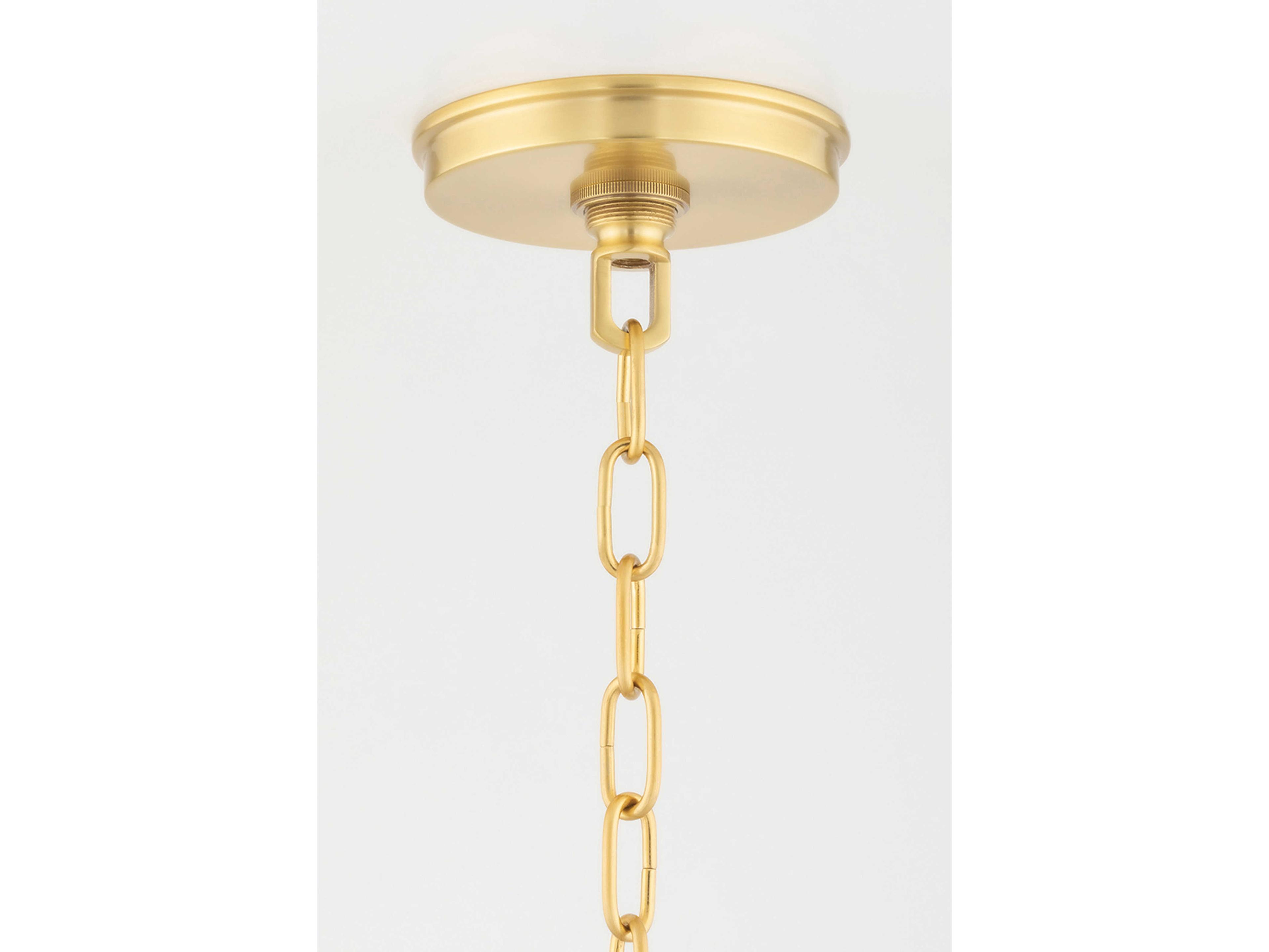 Hudson Valley Howell 20-Light Aged Brass LED Candelabra Round Tiered Chandelier